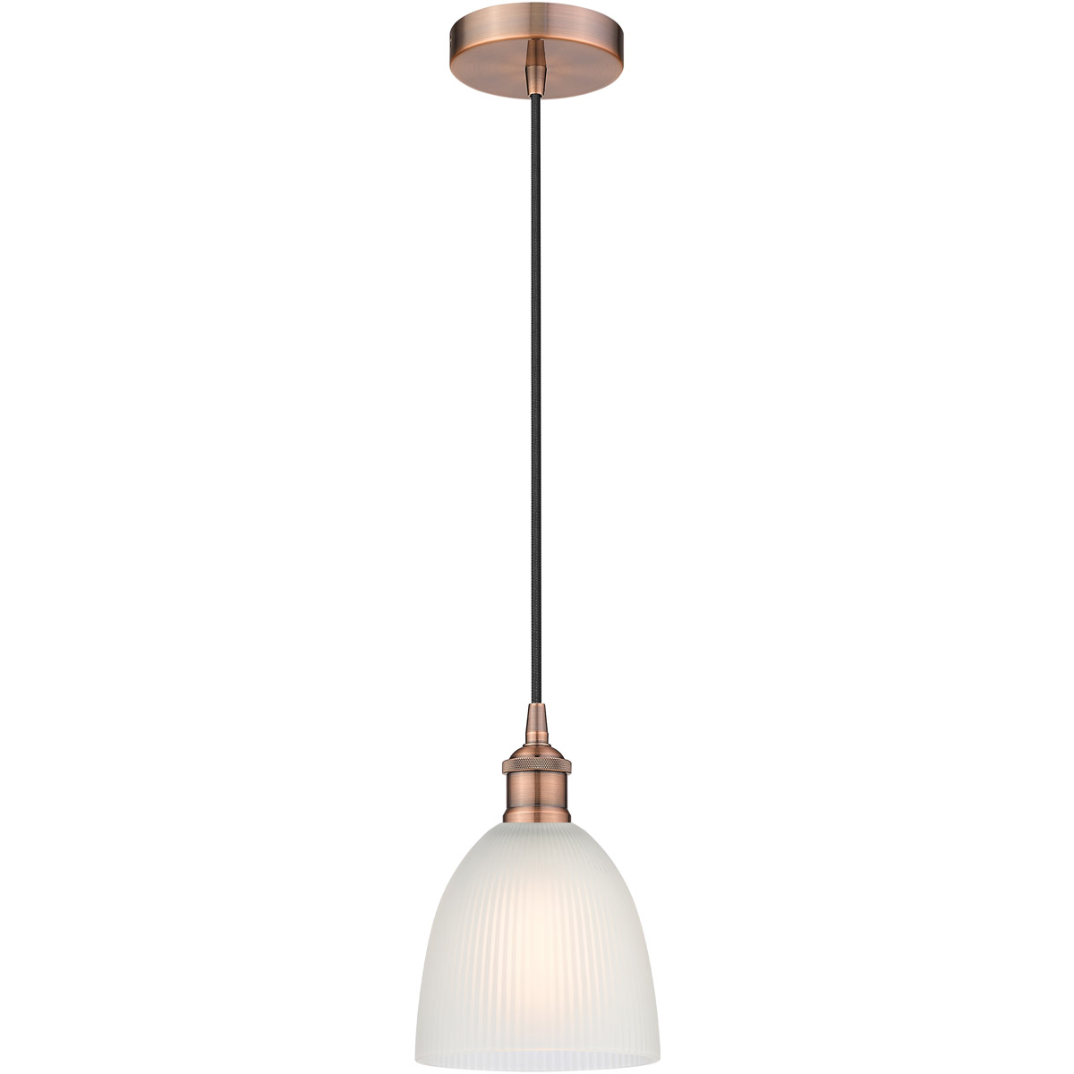 Edison Castile 1 Light 6 inch Antique Copper Mini Pendant Ceiling Light