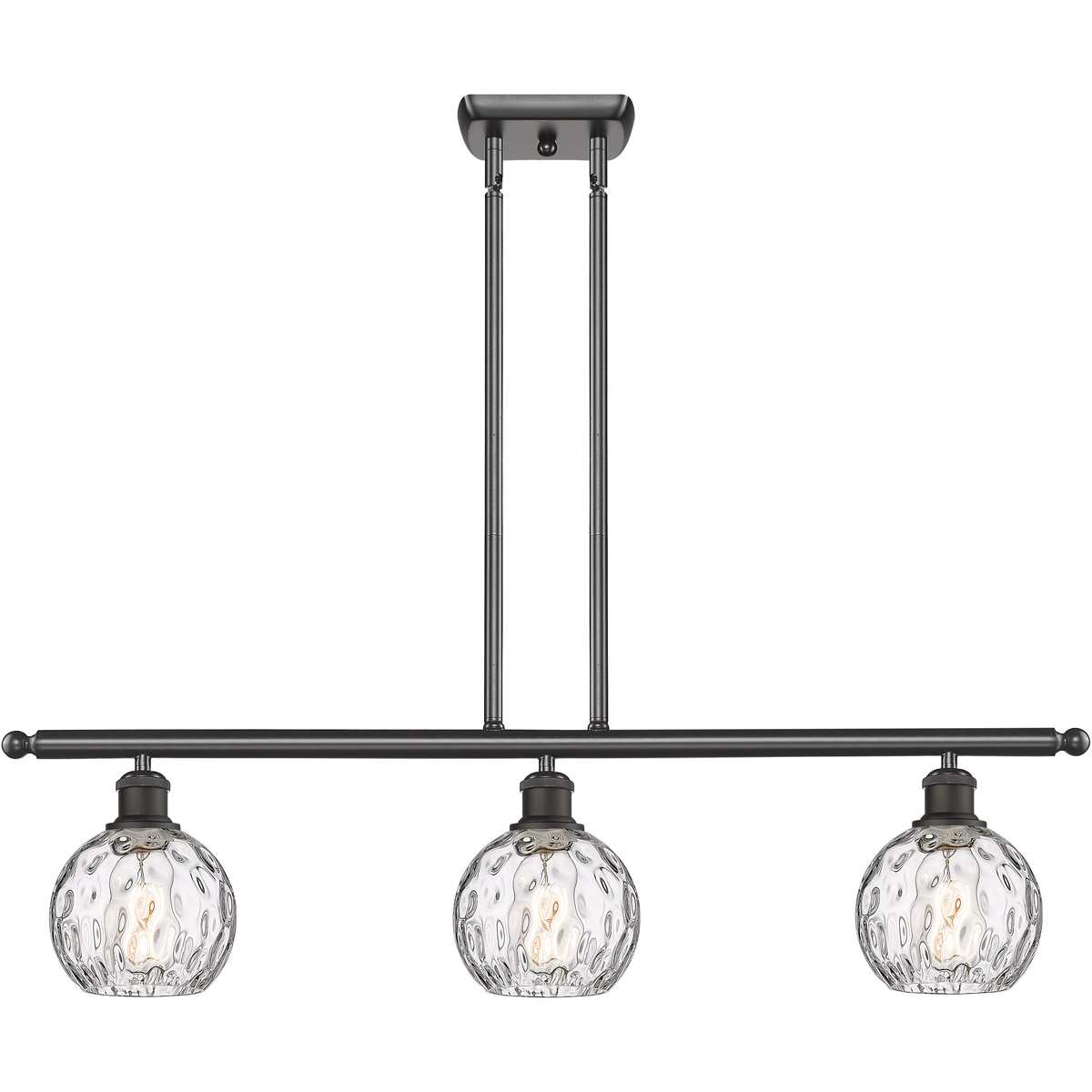 Ballston Athens Water Glass LED 36 inch Oil Rubbed Bronze Island Light Ceiling Light