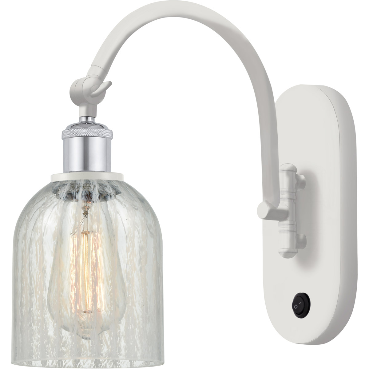 Ballston Caledonia LED 5 inch White and Polished Chrome Sconce Wall Light