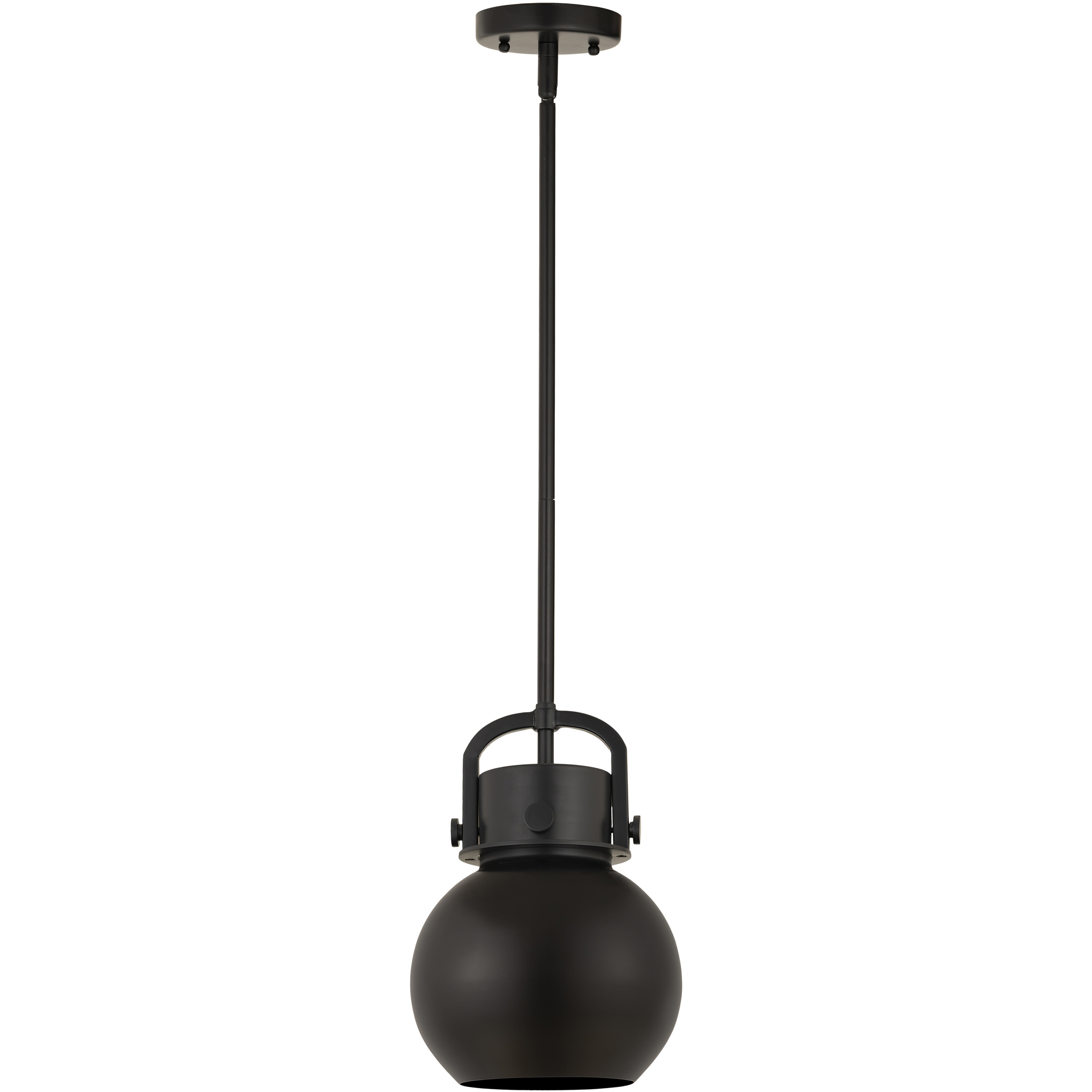 Newton Sphere 1 Light 8 inch Matte Black Pendant Ceiling Light