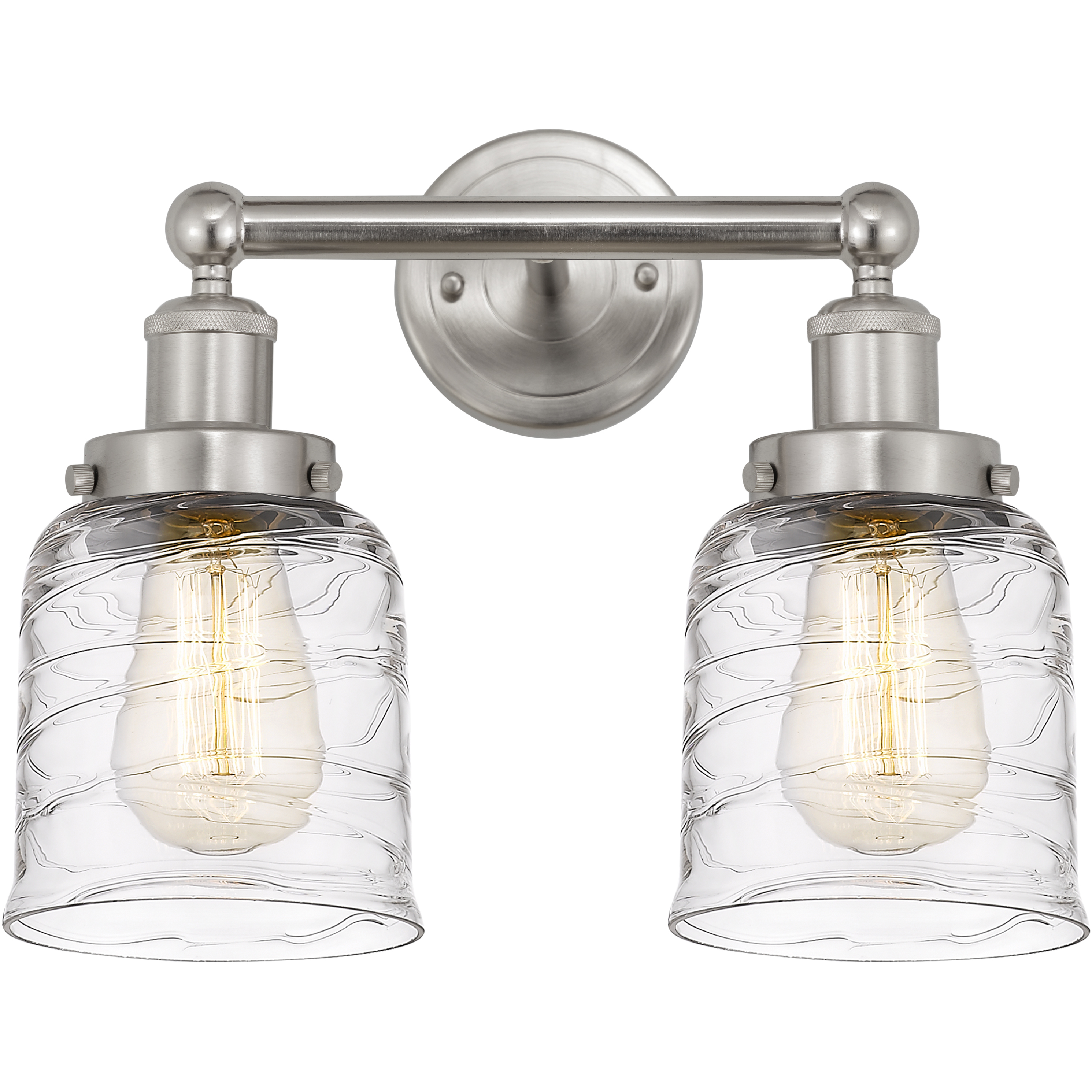 Bell 2 Light 15.5 inch Brushed Satin Nickel Bath Vanity Light Wall Light