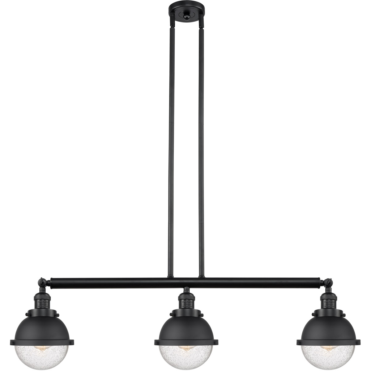 Franklin Restoration Hampden LED 39.75 inch Brushed Satin Nickel Island Light Ceiling Light in Matte White Glass