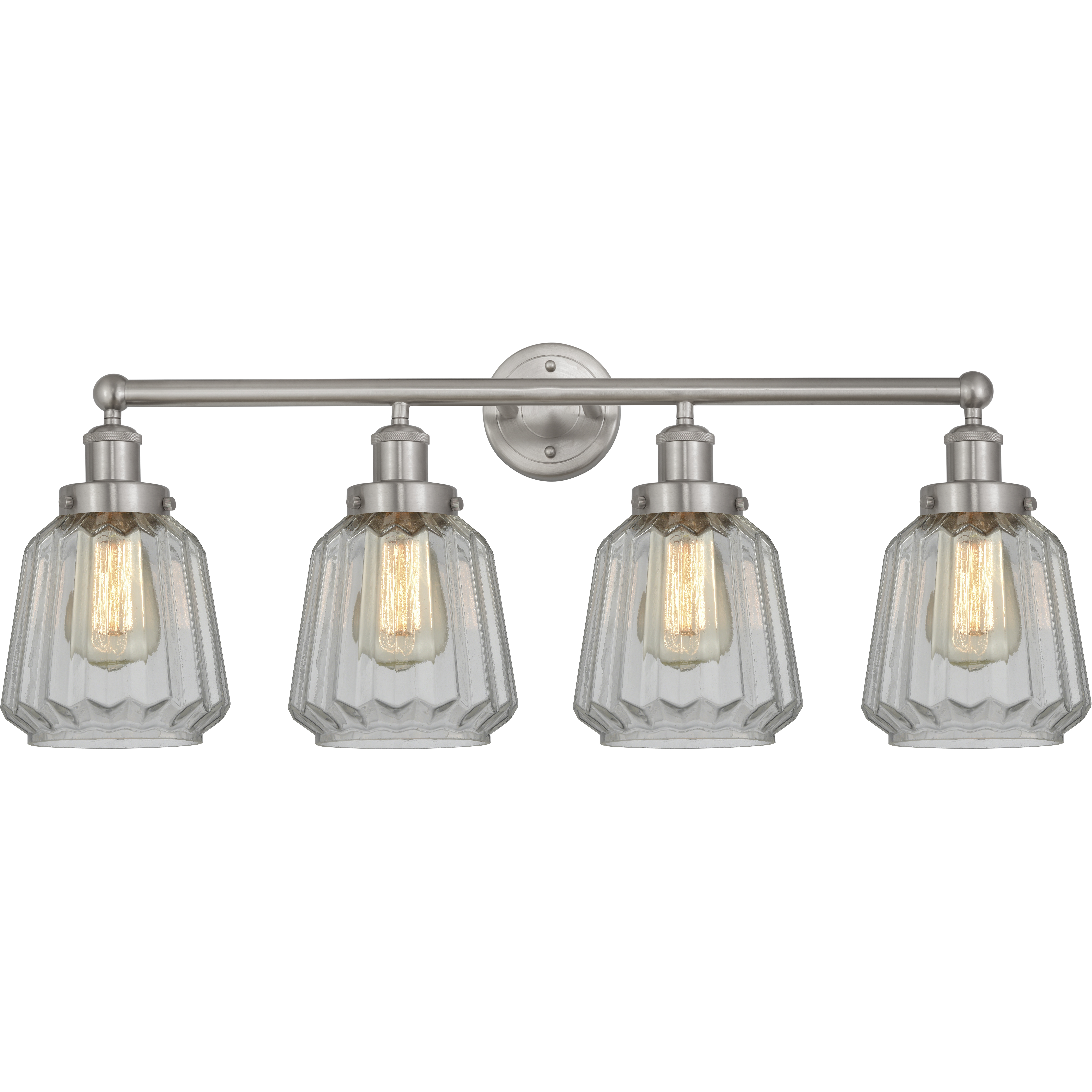 Chatham 4 Light 33.5 inch Brushed Satin Nickel Bath Vanity Light Wall Light