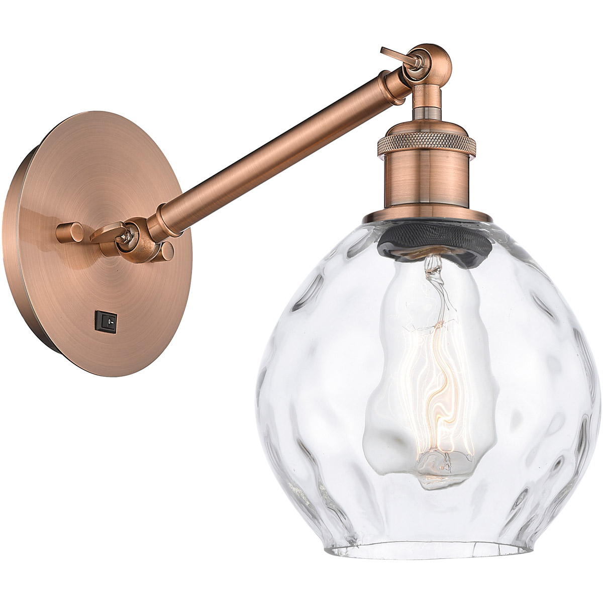Ballston Waverly 1 Light 6 inch Antique Copper Sconce Wall Light