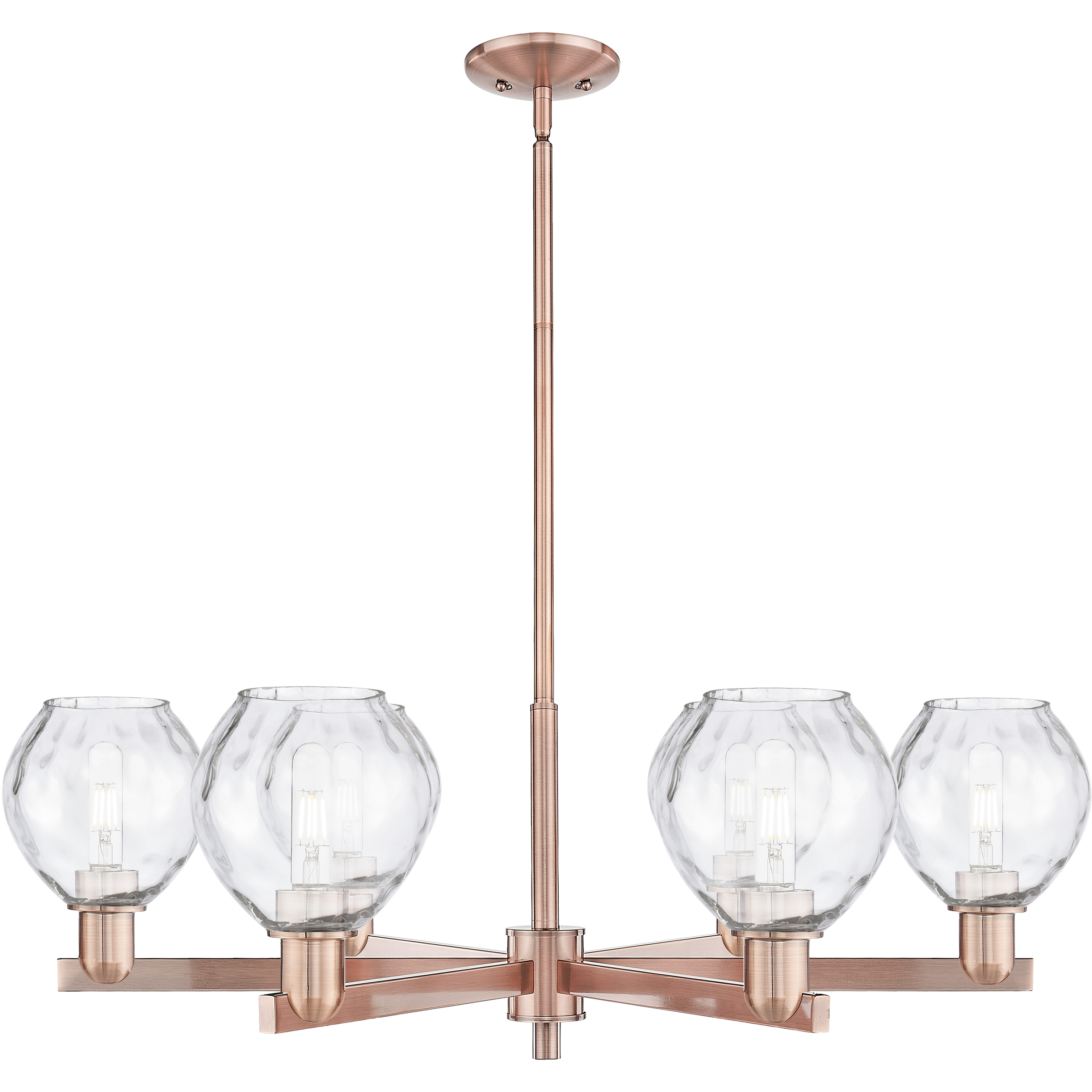 Arcadia Waverly 6 Light 35.75 inch Antique Copper Chandelier Ceiling Light
