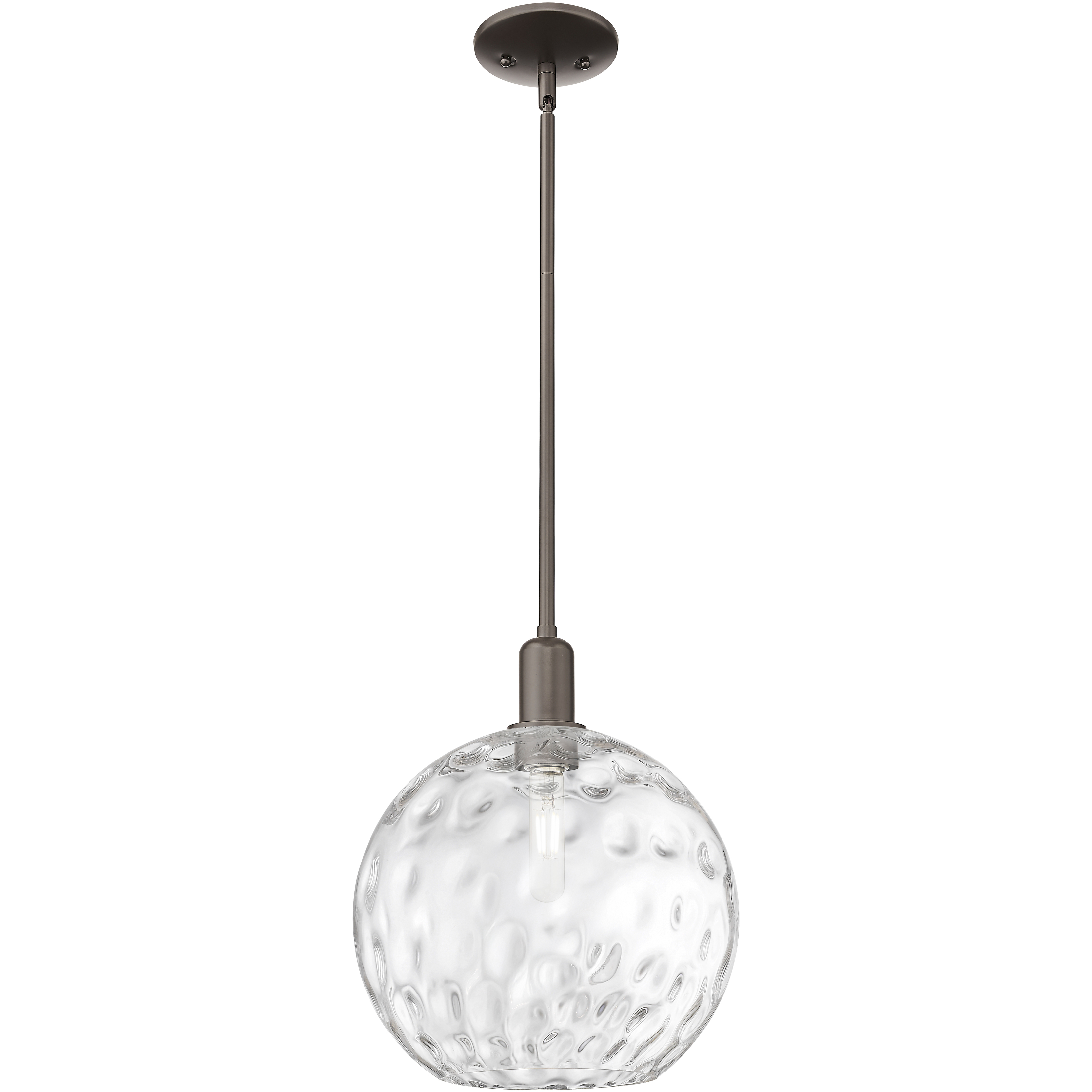 Arcadia Athens Water Glass 1 Light 12 inch Oil Rubbed Bronze Mini Pendant Ceiling Light