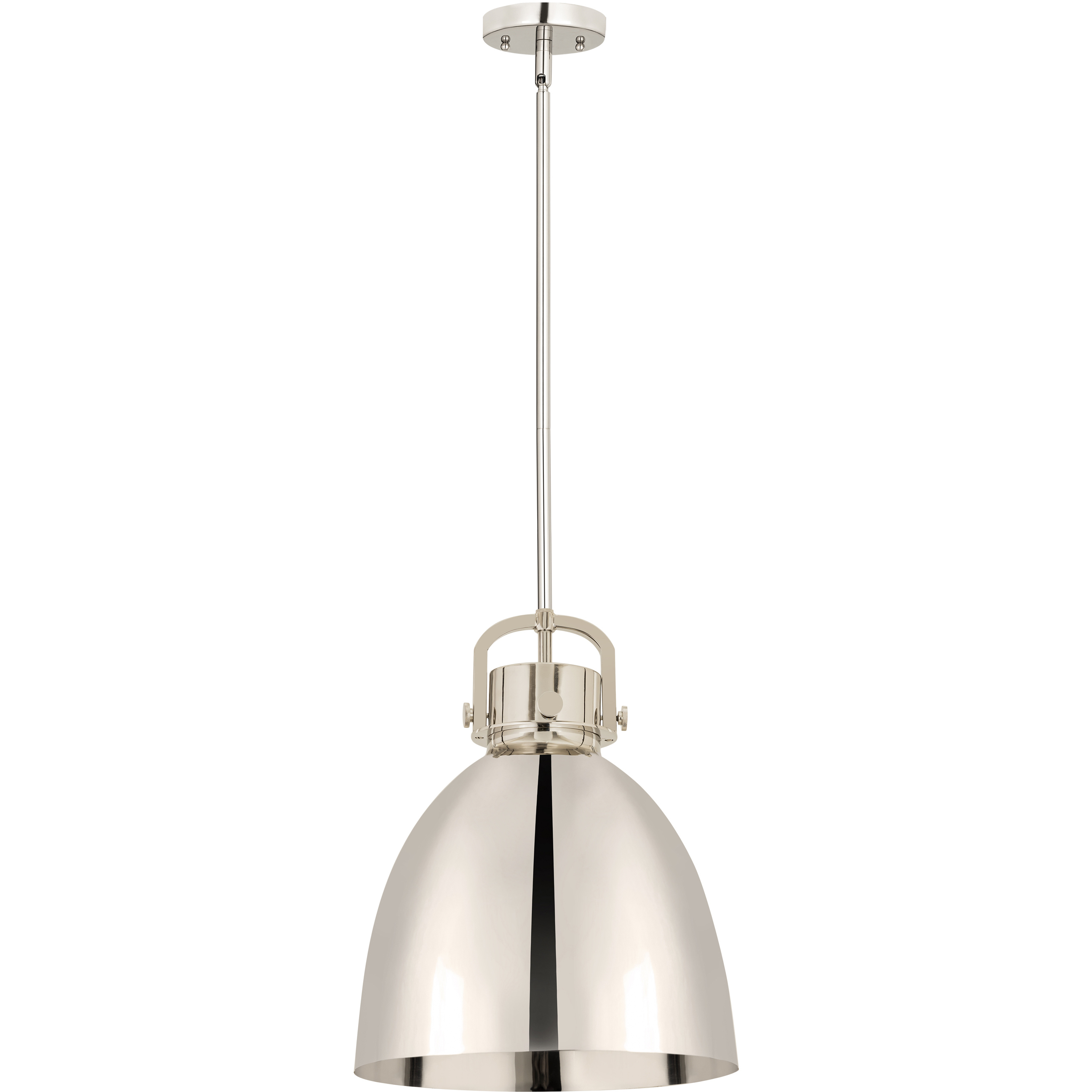 Newton Bell 1 Light 14 inch Polished Nickel Pendant Ceiling Light