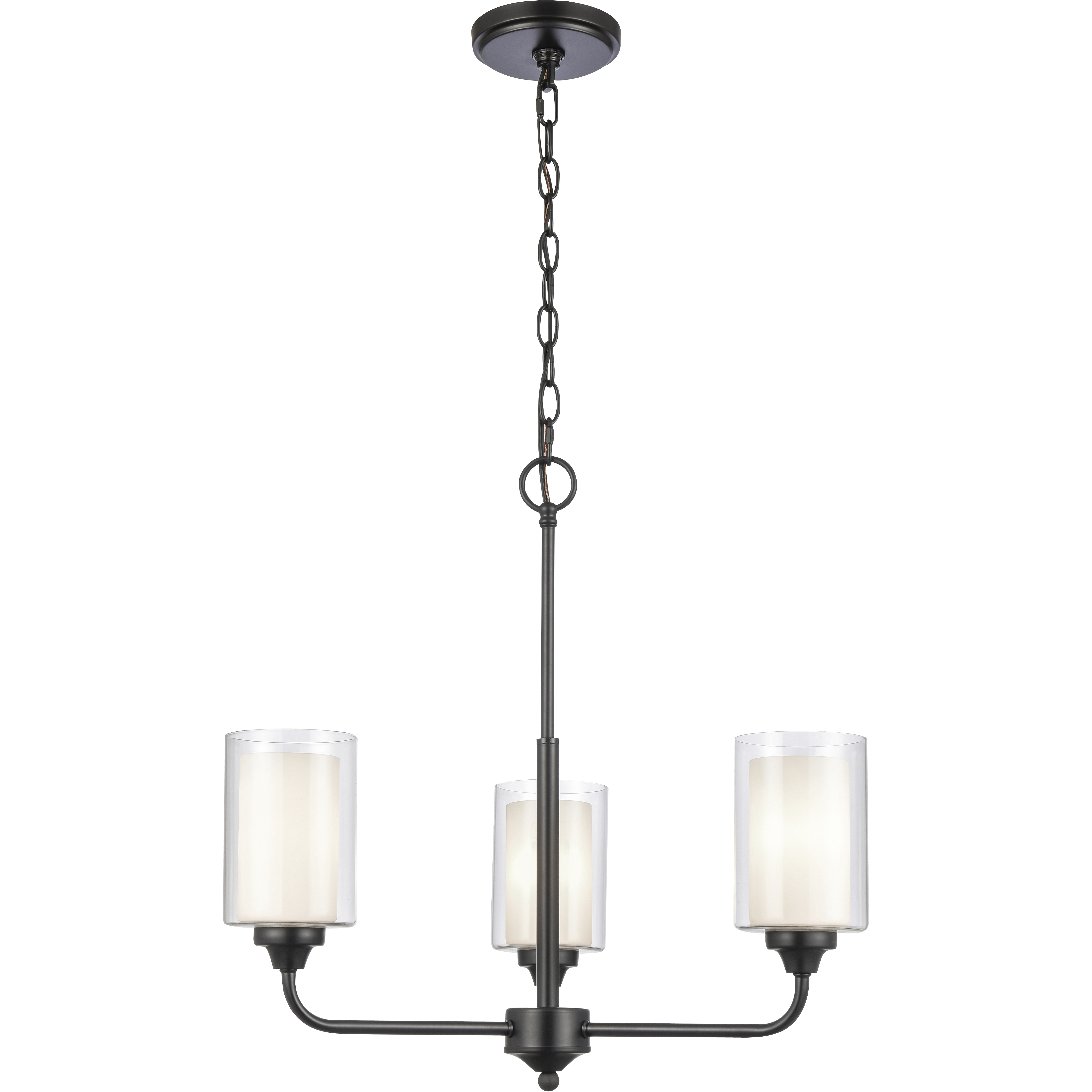 Auralume Fairbank LED 21.5 inch Matte Black Pendant Ceiling Light
