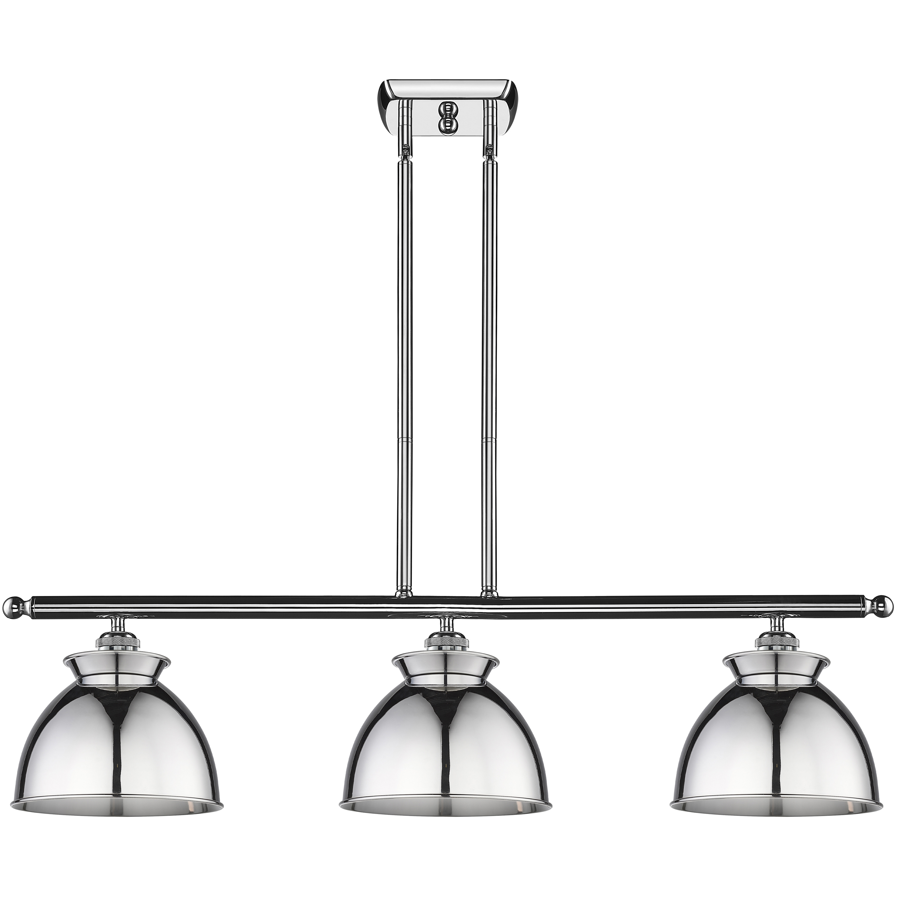 Adirondack 3 Light 36 inch Polished Chrome Island Light Ceiling Light in Incandescent