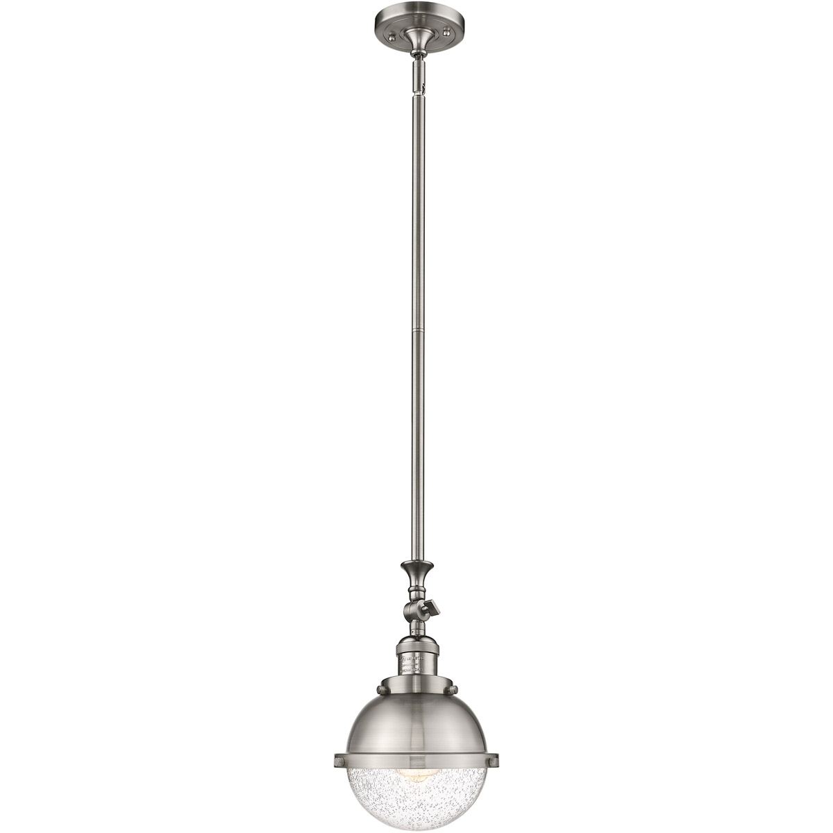 Franklin Restoration Hampden 1 Light 7.25 inch Brushed Satin Nickel Mini Pendant Ceiling Light in Clear Glass