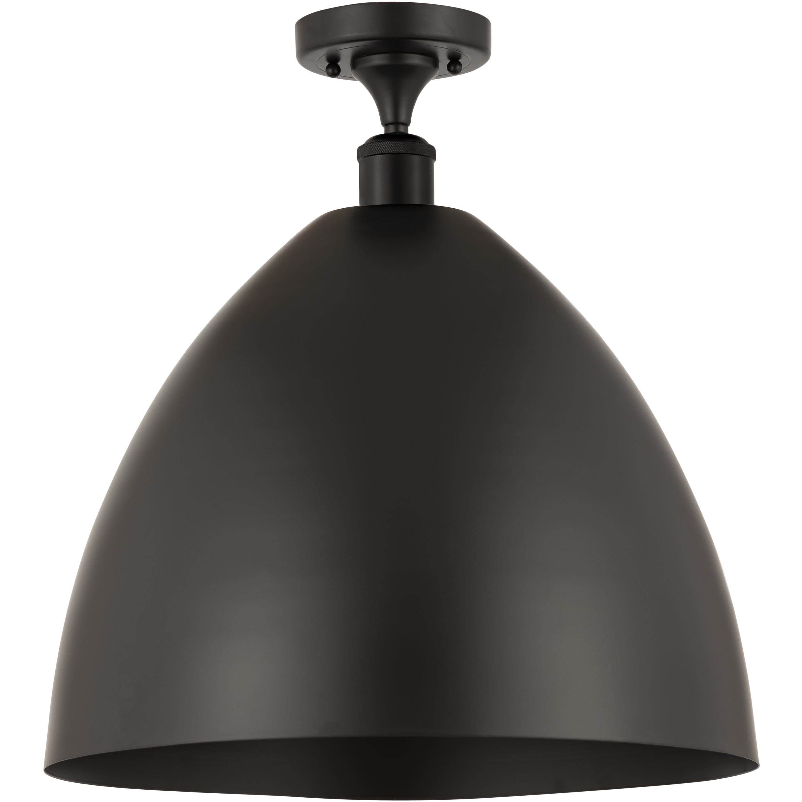 Edison Metal Bristol 1 Light 16 inch Matte Black Semi-Flush Mount Ceiling Light