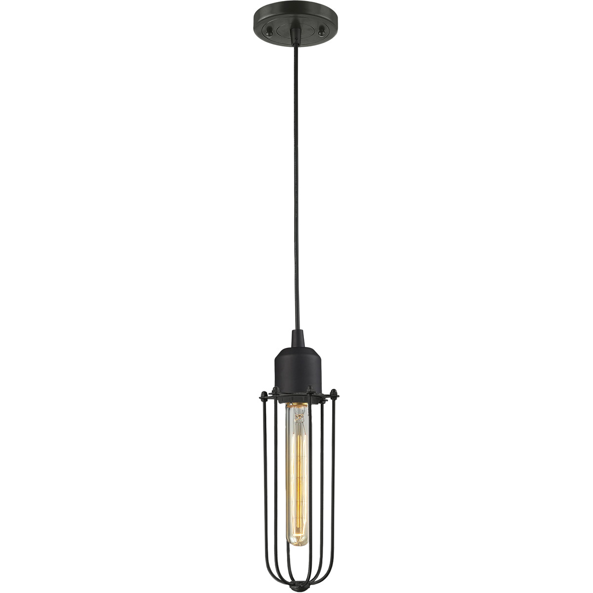 Austere Muselet 1 Light 4.5 inch Oil Rubbed Bronze Mini Pendant Ceiling Light in Bulb Not Included, Brown, Austere