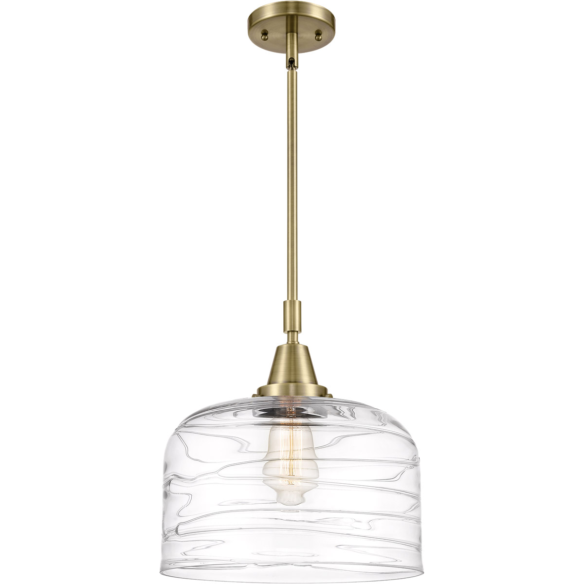 Franklin Restoration Bell LED 12 inch Antique Brass Mini Pendant Ceiling Light