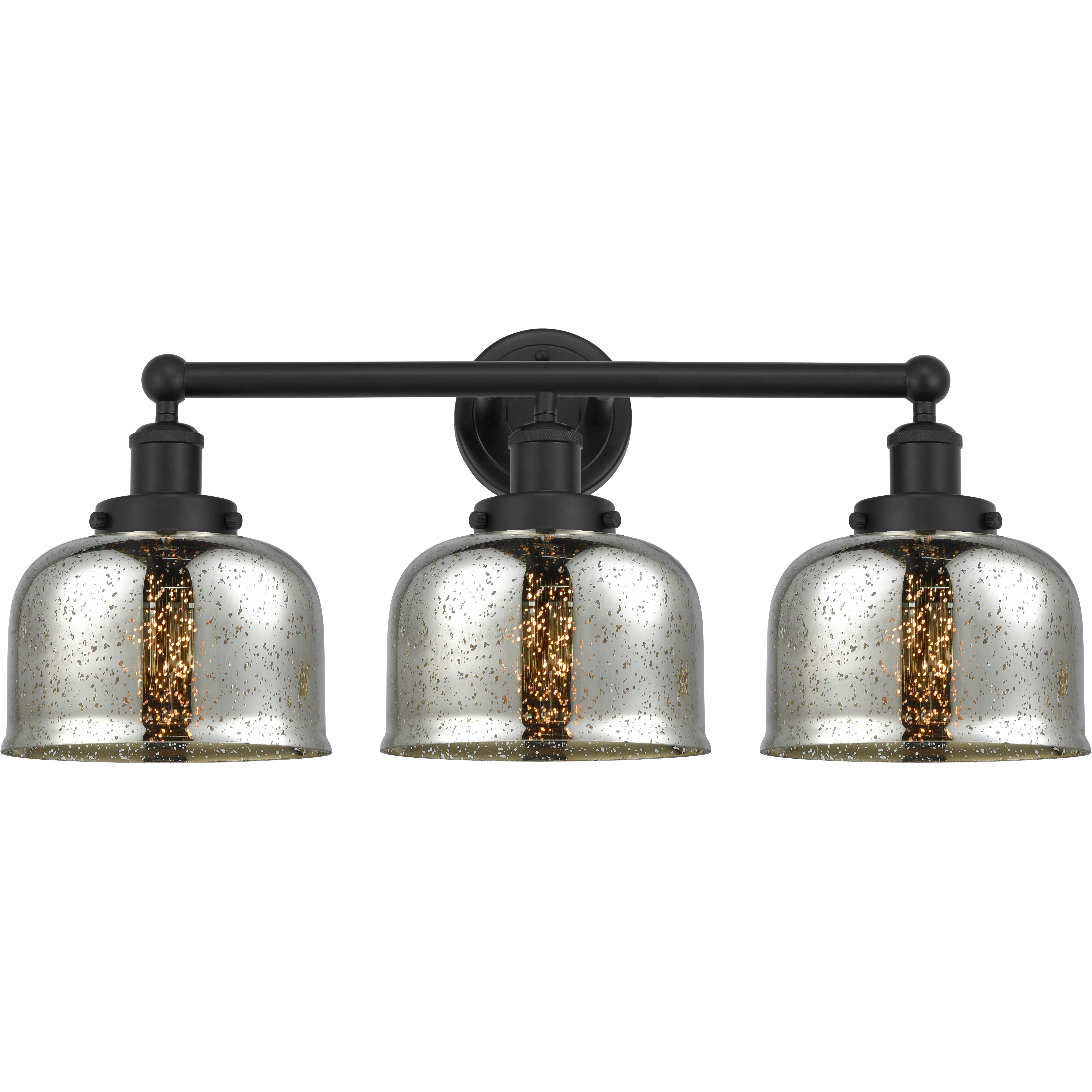 Bell 3 Light 24.5 inch Matte Black Bath Vanity Light Wall Light