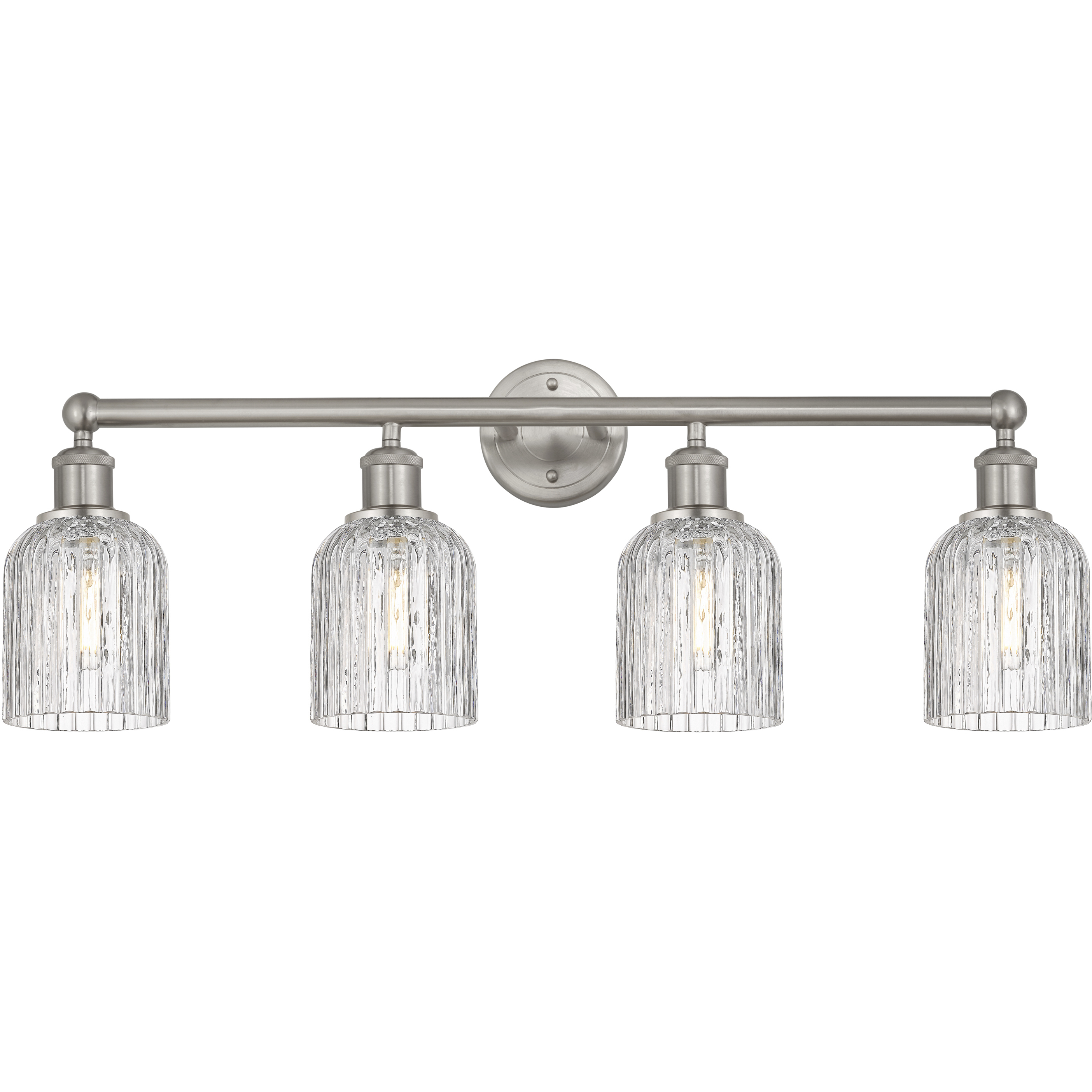 Bridal Veil 4 Light 32 inch Antique Copper Bath Vanity Light Wall Light in Princess Blue Glass