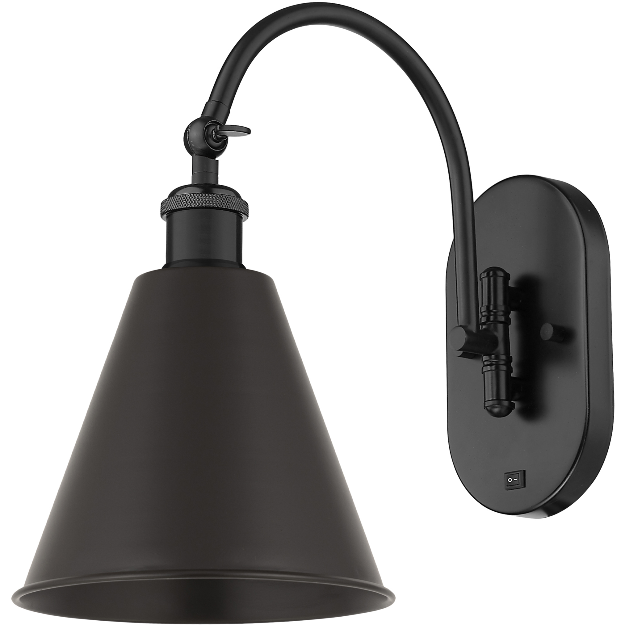 Ballston Cone 1 Light 8 inch Matte Black Sconce Wall Light
