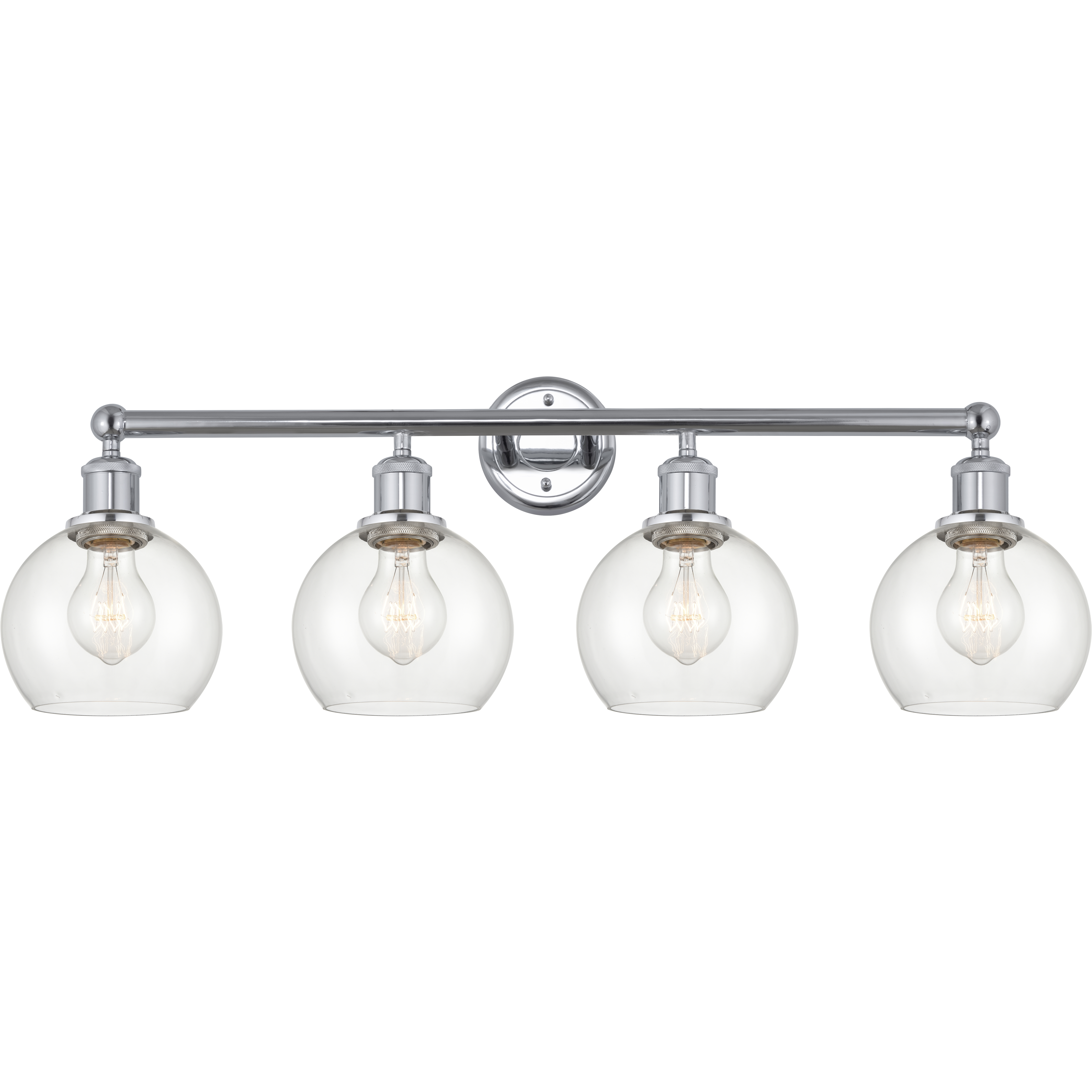 Edison Athens 4 Light 33 inch Polished Chrome Bath Vanity Light Wall Light in Clear Glass