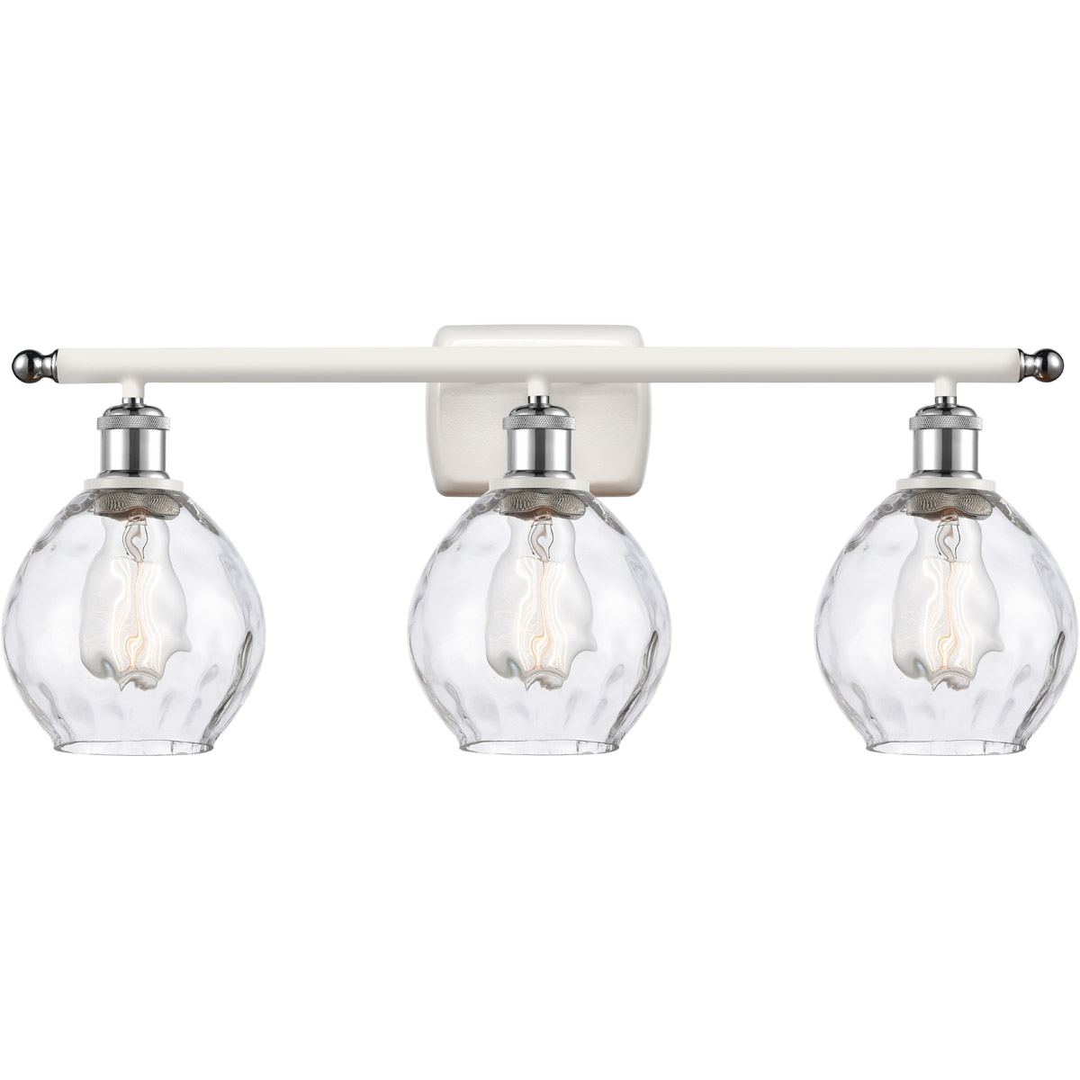 Ballston Small Waverly LED 26 inch White and Polished Chrome Bath Vanity Light Wall Light, Ballston