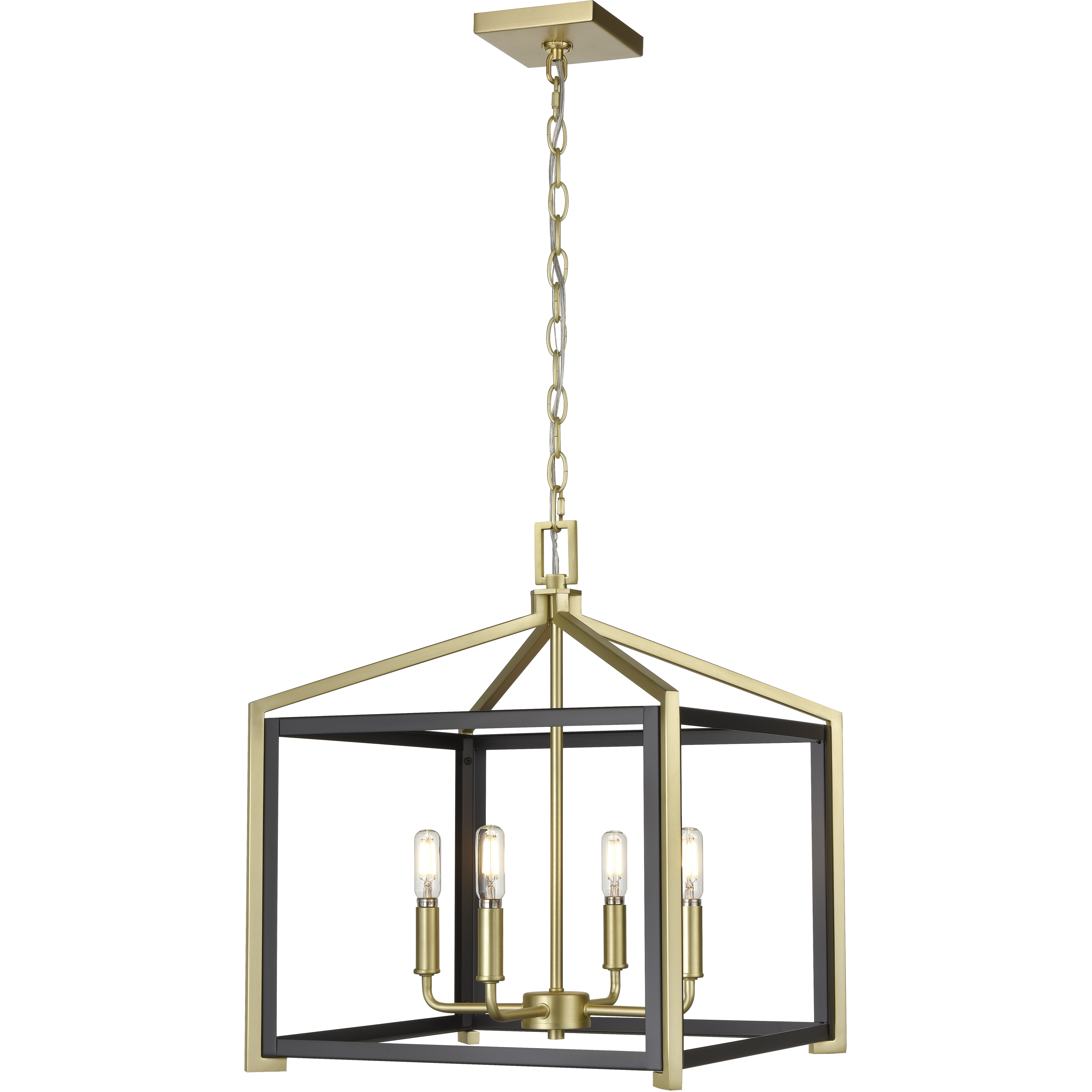 Wiscoy 4 Light 16 inch Brushed Satin Brass Pendant Ceiling Light
