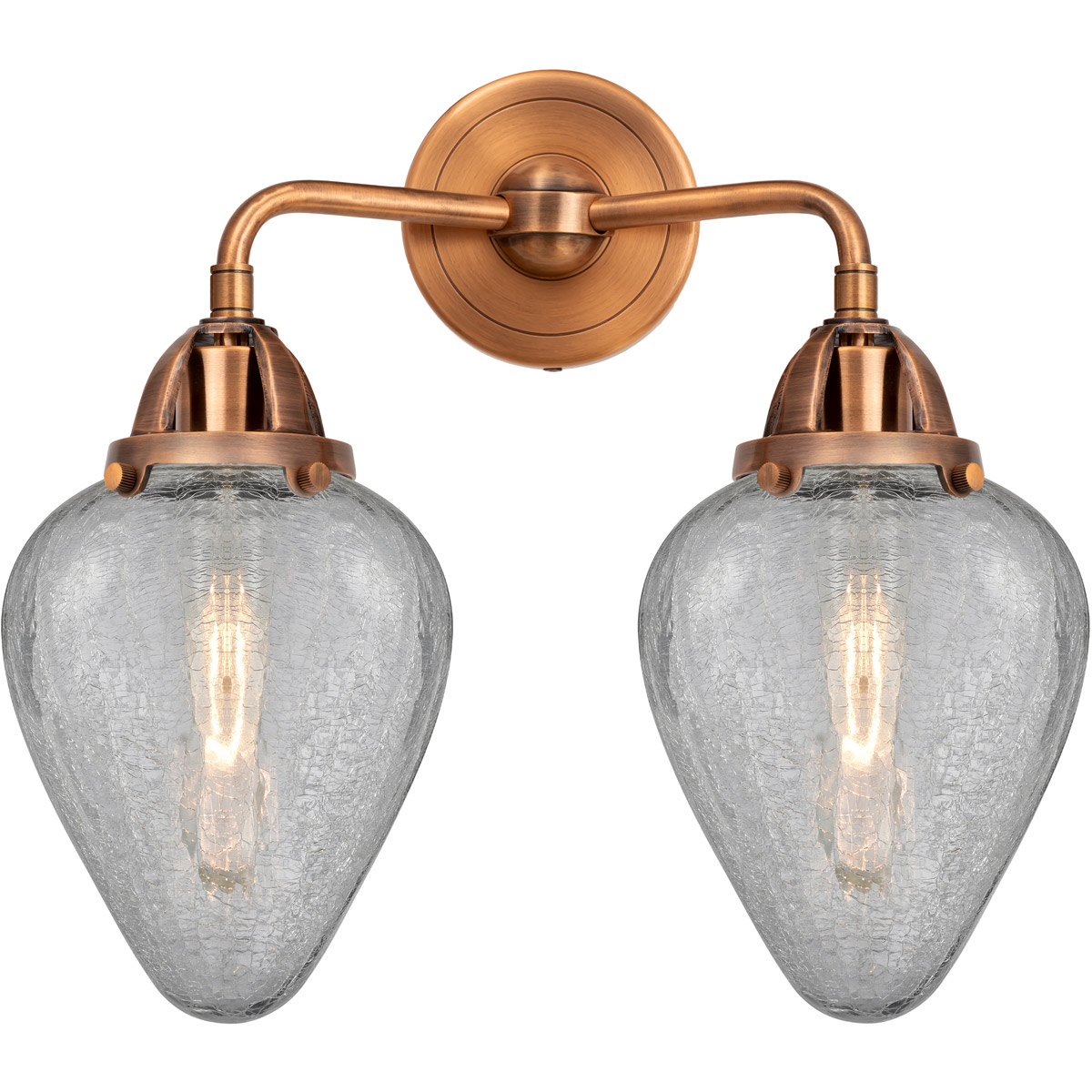 Nouveau 2 Geneseo 2 Light 15 inch Antique Copper Bath Vanity Light Wall Light