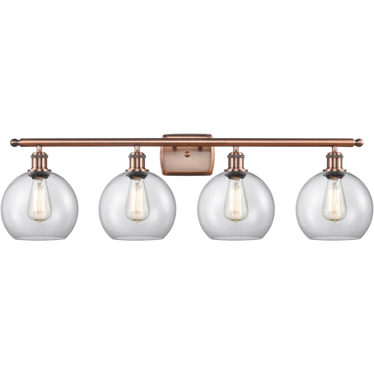 Ballston Athens LED 36 inch Antique Copper Bath Vanity Light Wall Light, Ballston