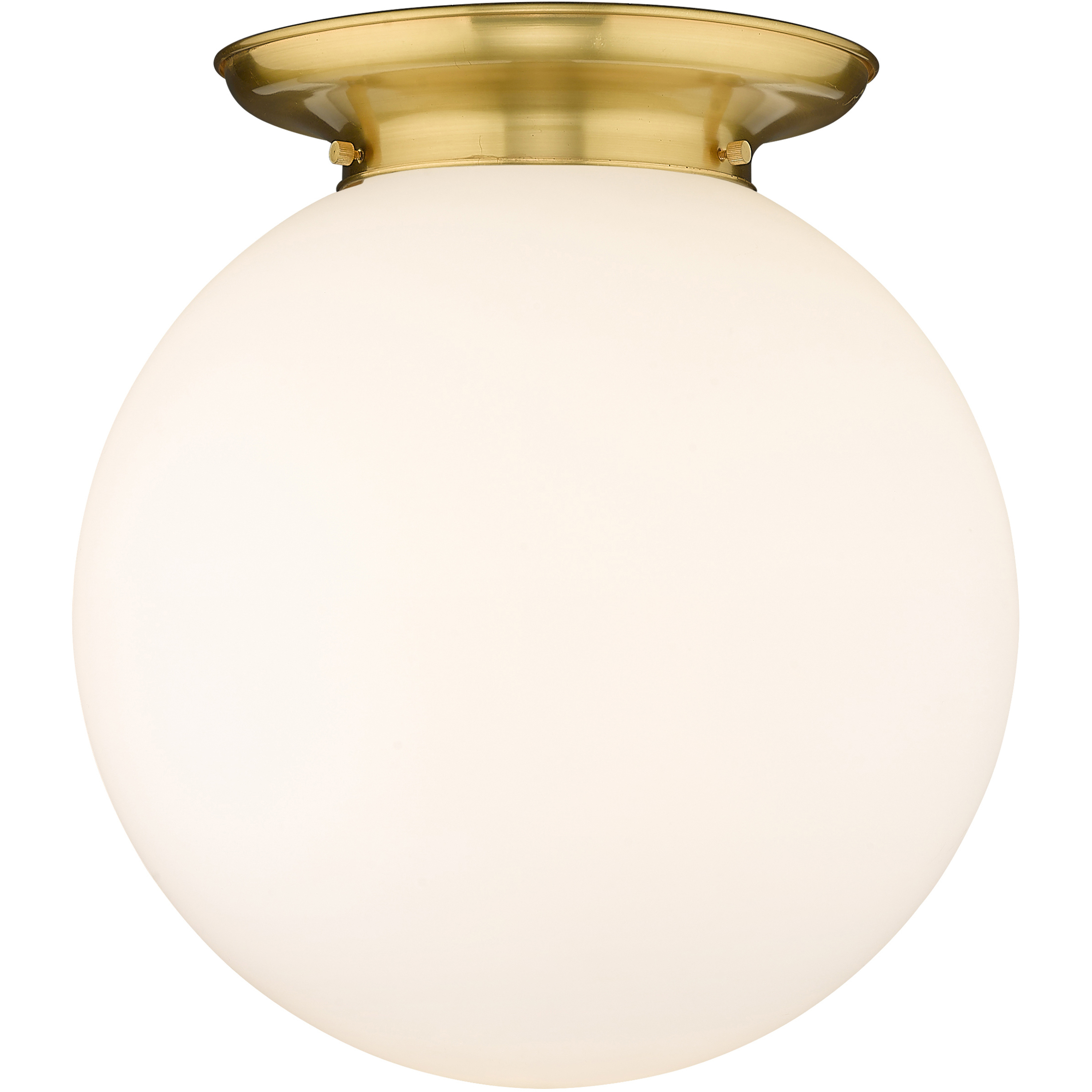 Beacon 1 Light 15.75 inch Satin Gold Flush Mount Ceiling Light