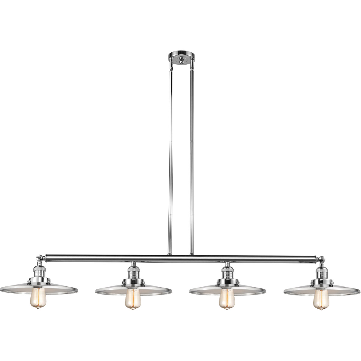 Franklin Restoration Appalachian 4 Light 56.5 inch Antique Brass Island Light Ceiling Light