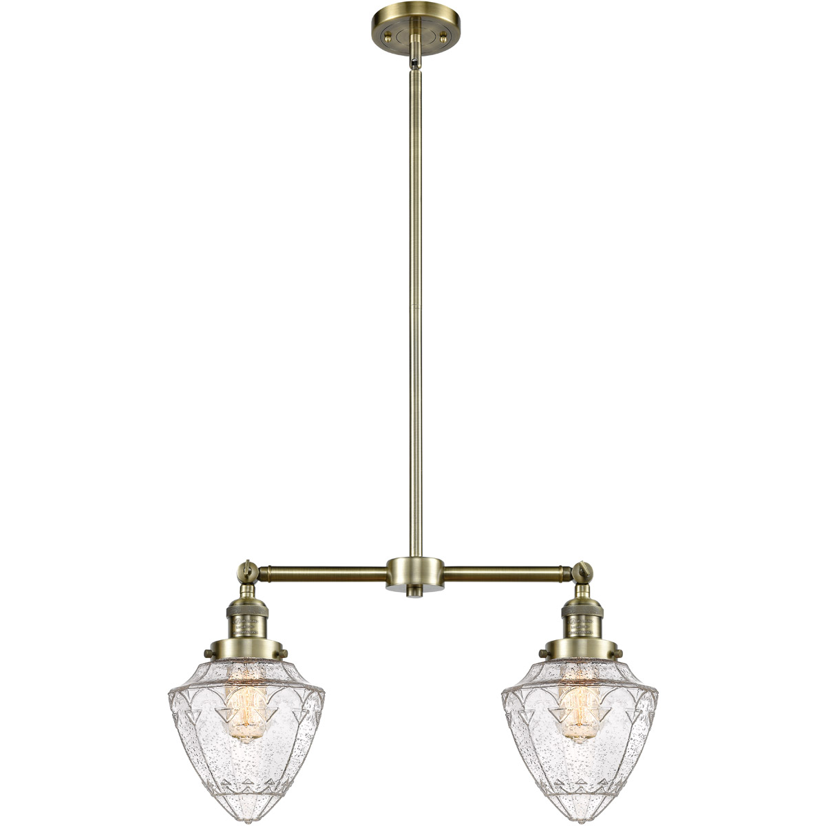 Franklin Restoration Bullet LED 24 inch Antique Brass Island Light Ceiling Light