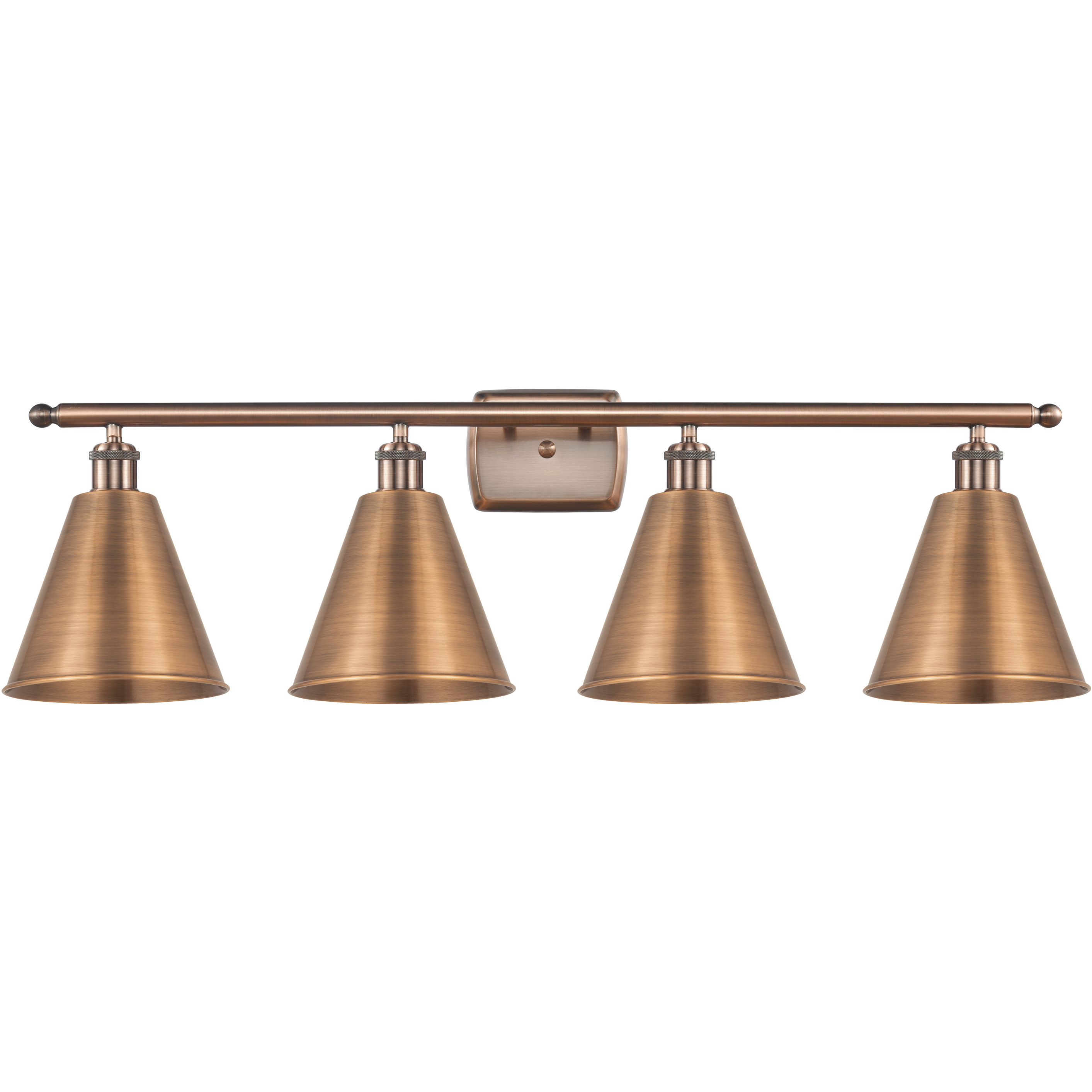 Ballston Cone LED 38 inch Antique Copper Bath Vanity Light Wall Light