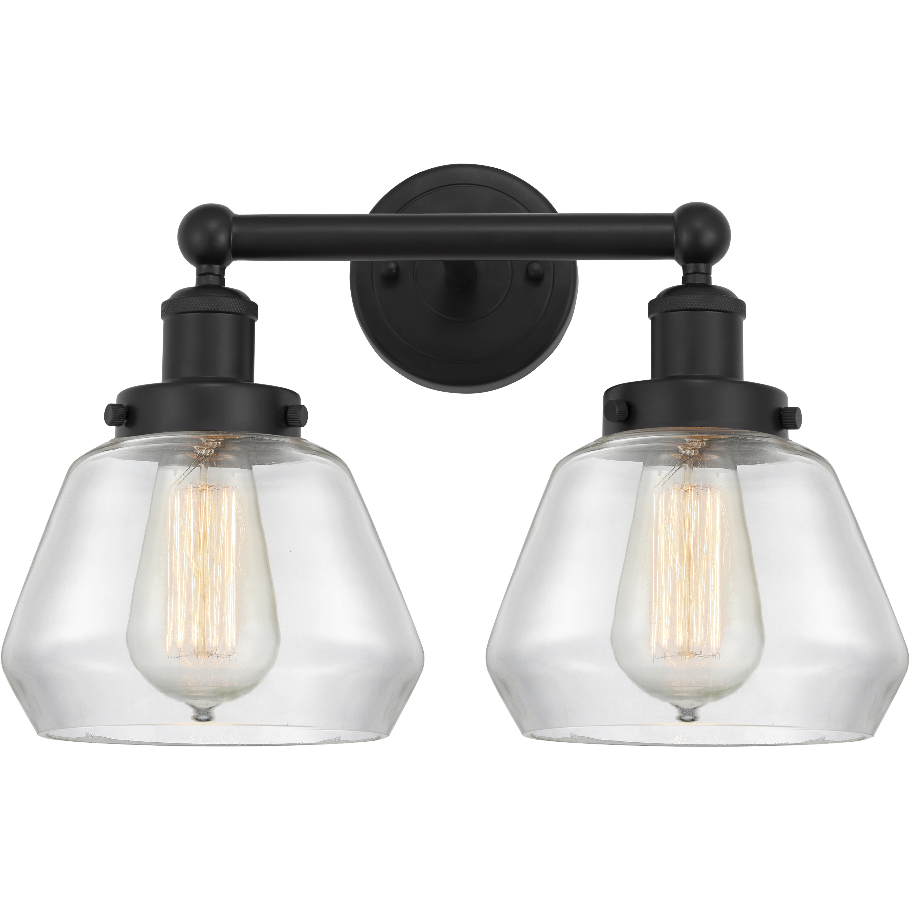Fulton 2 Light 16 inch Matte Black Bath Vanity Light Wall Light