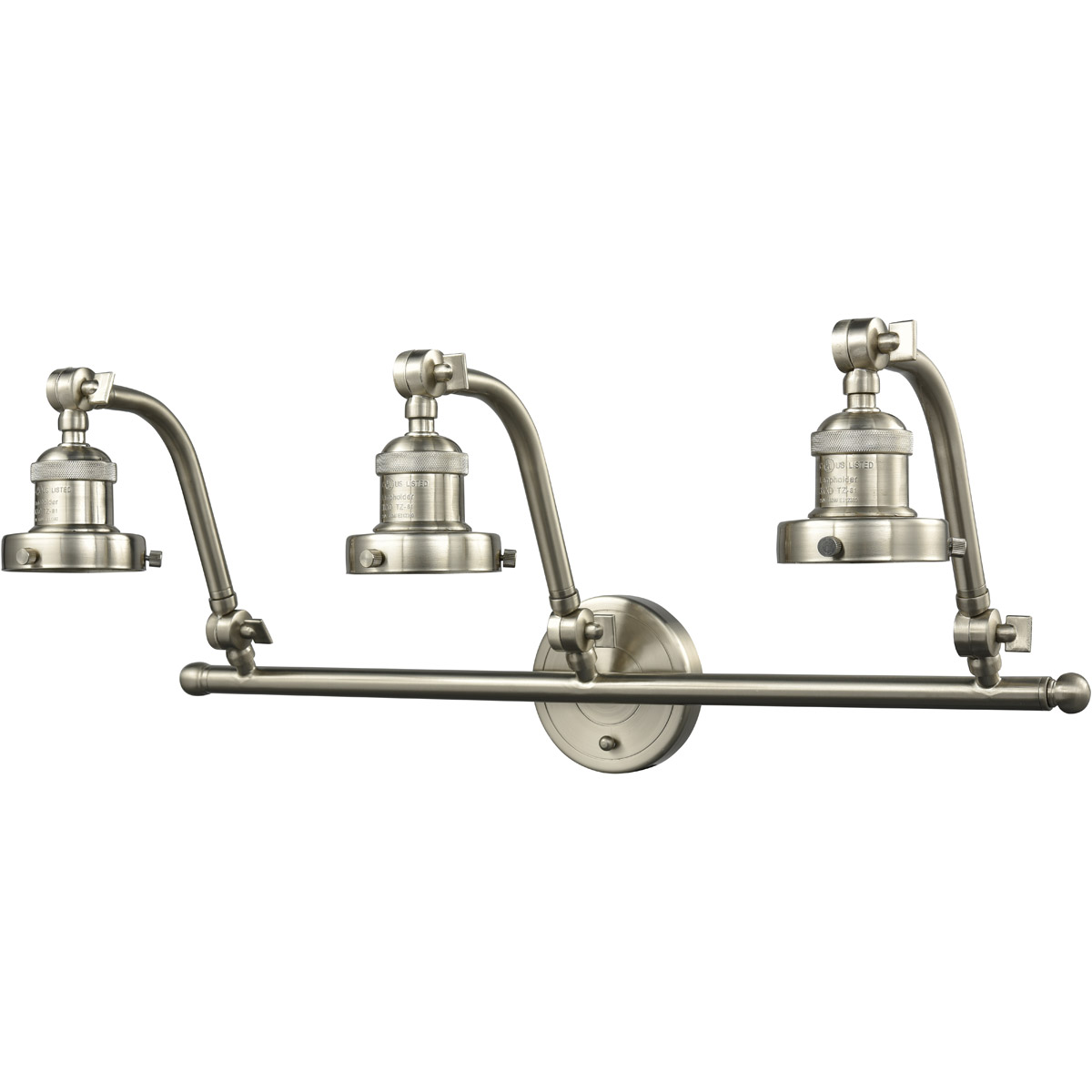 Franklin Restoration Bare Bulb LED 26 inch Brushed Satin Nickel Bath Vanity Light Wall Light, Franklin Restoration