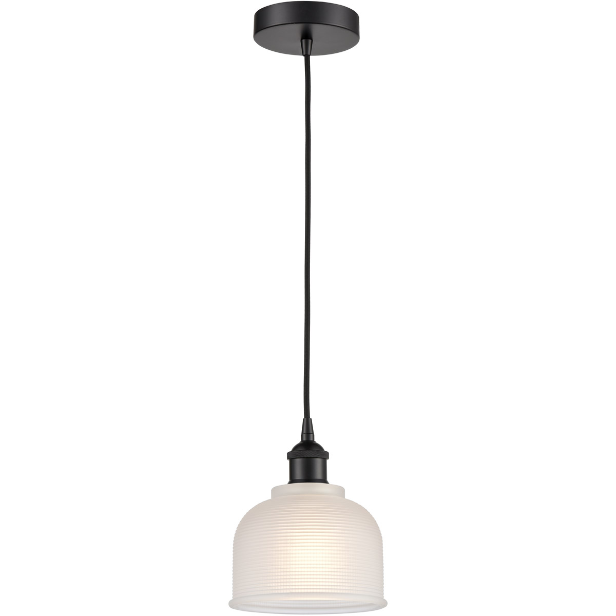 Edison Dayton 1 Light 6 inch Matte Black Mini Pendant Ceiling Light