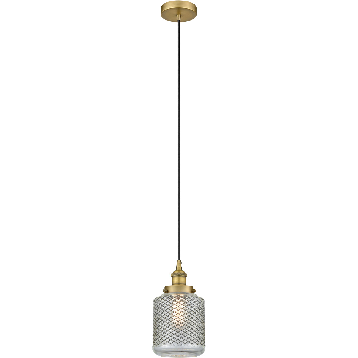 Edison Stanton 1 Light 6 inch Brushed Brass Mini Pendant Ceiling Light