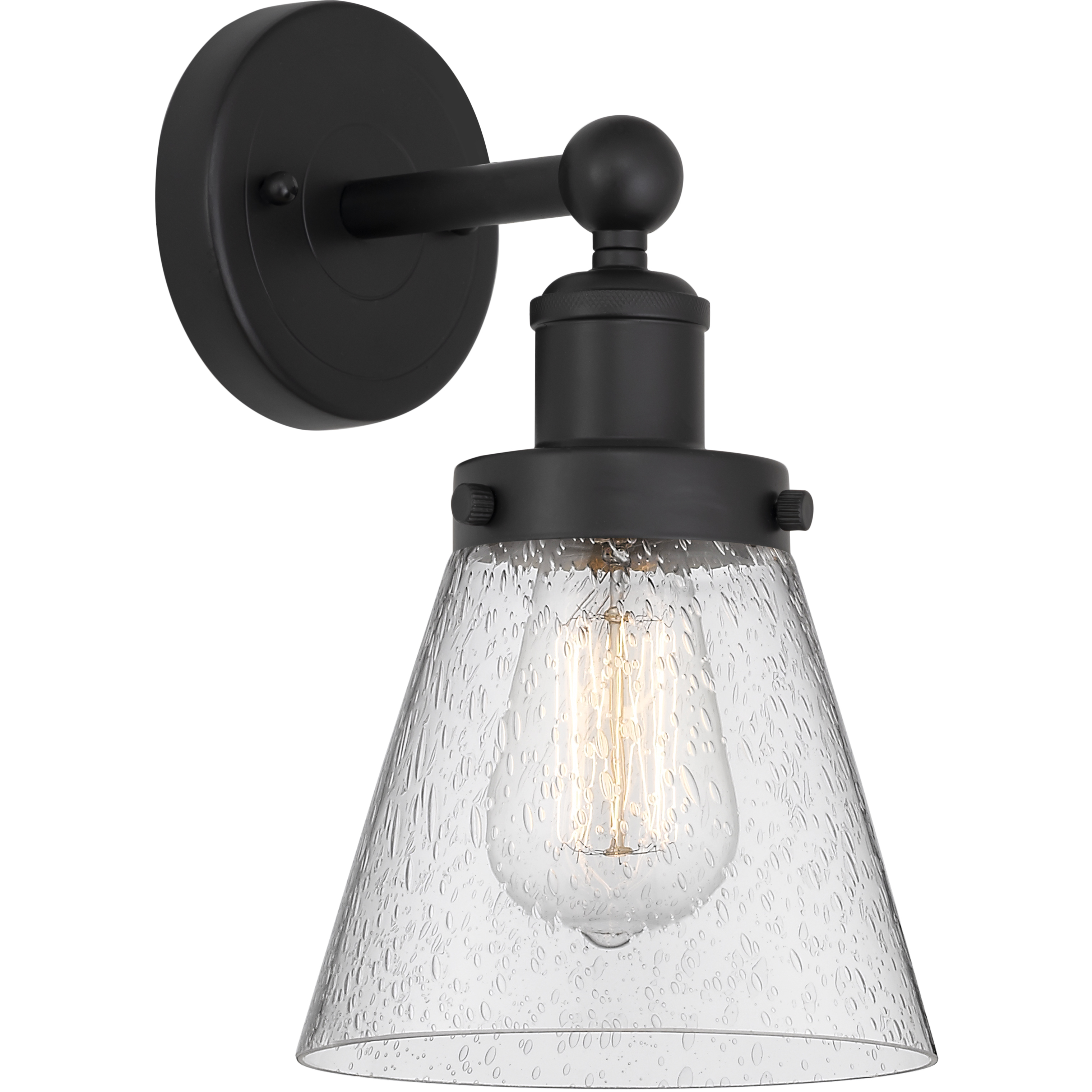 Cone 1 Light 6.5 inch Matte Black Sconce Wall Light