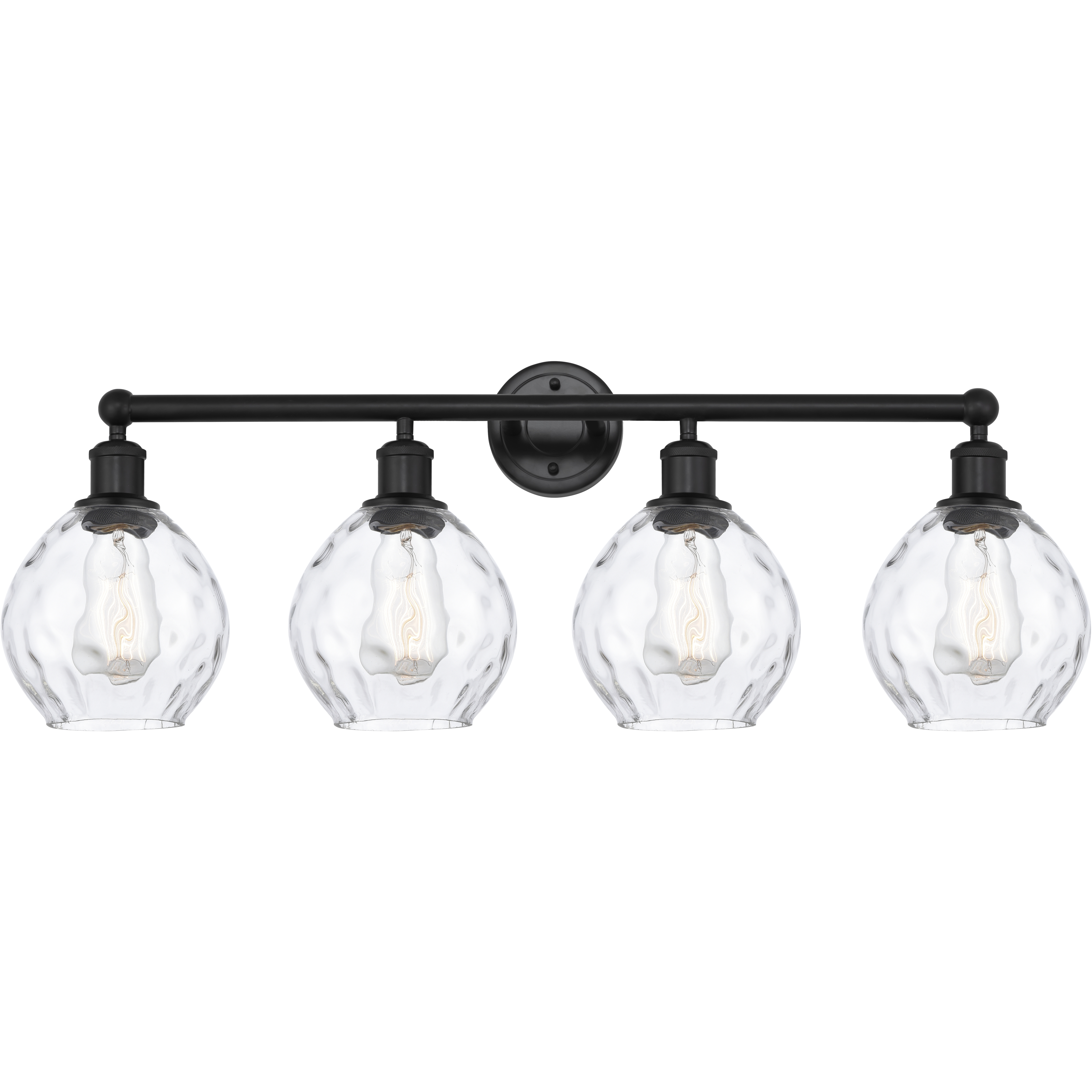 Edison Waverly 4 Light 33 inch Matte Black Bath Vanity Light Wall Light
