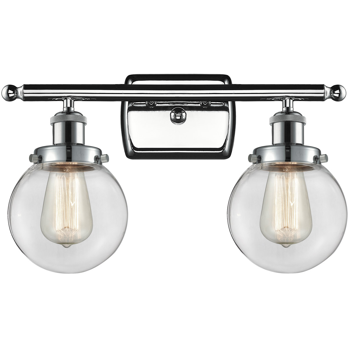 Ballston Beacon LED 16 inch Polished Chrome Bath Vanity Light Wall Light in Clear Glass, Ballston