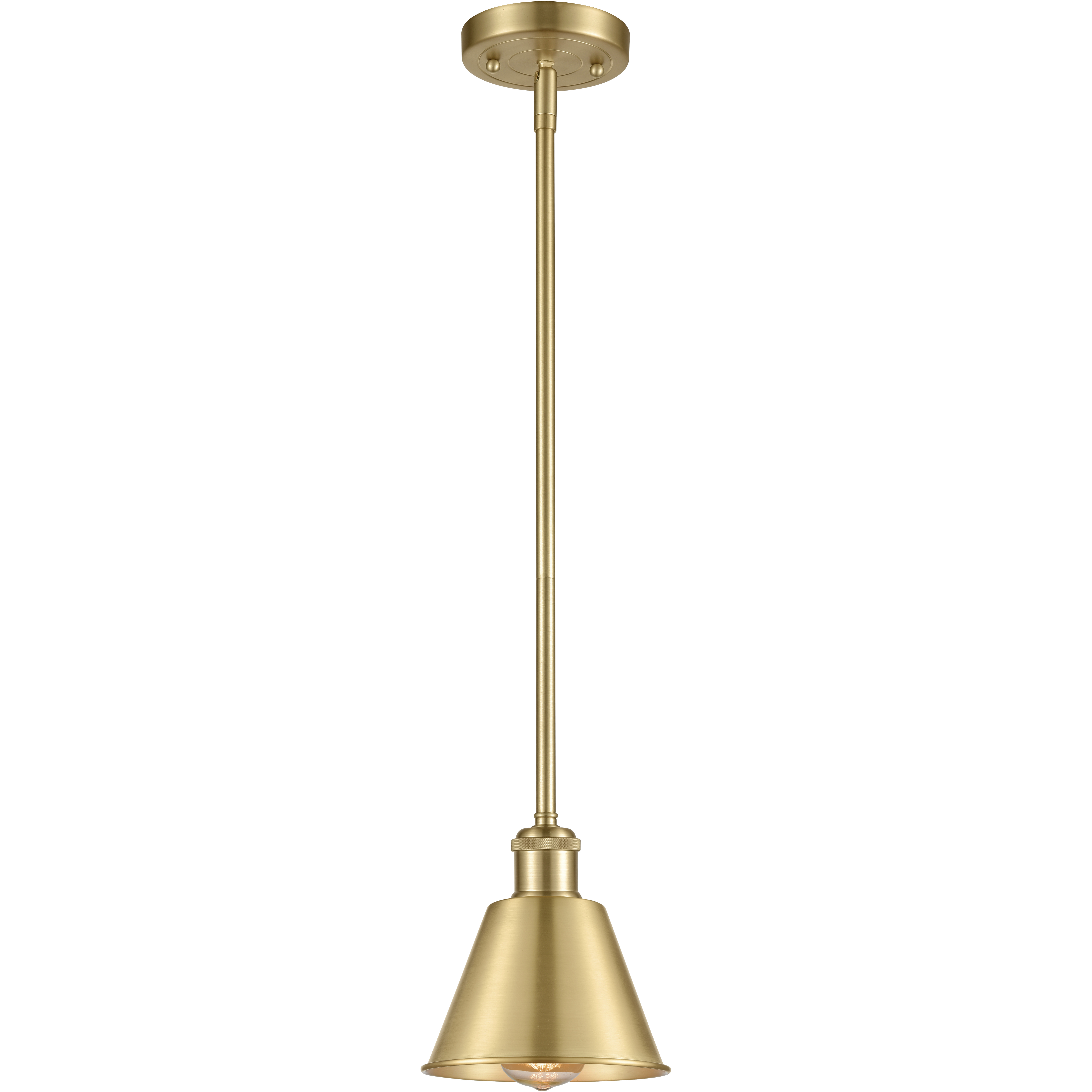Ballston Smithfield LED 7 inch Satin Gold Pendant Ceiling Light, Ballston