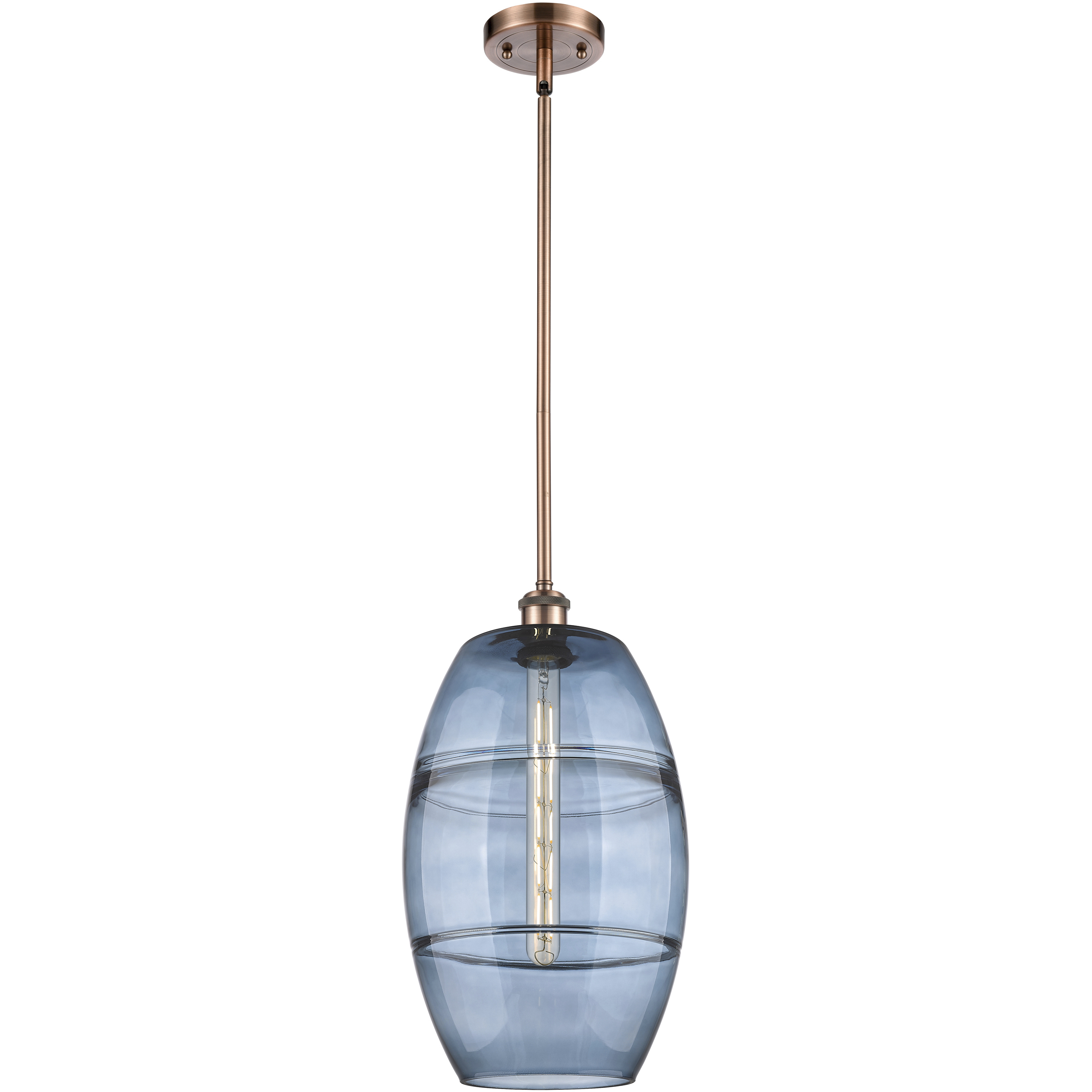 Ballston Vaz 1 Light 10 inch Antique Copper Stem Hung Mini Pendant Ceiling Light