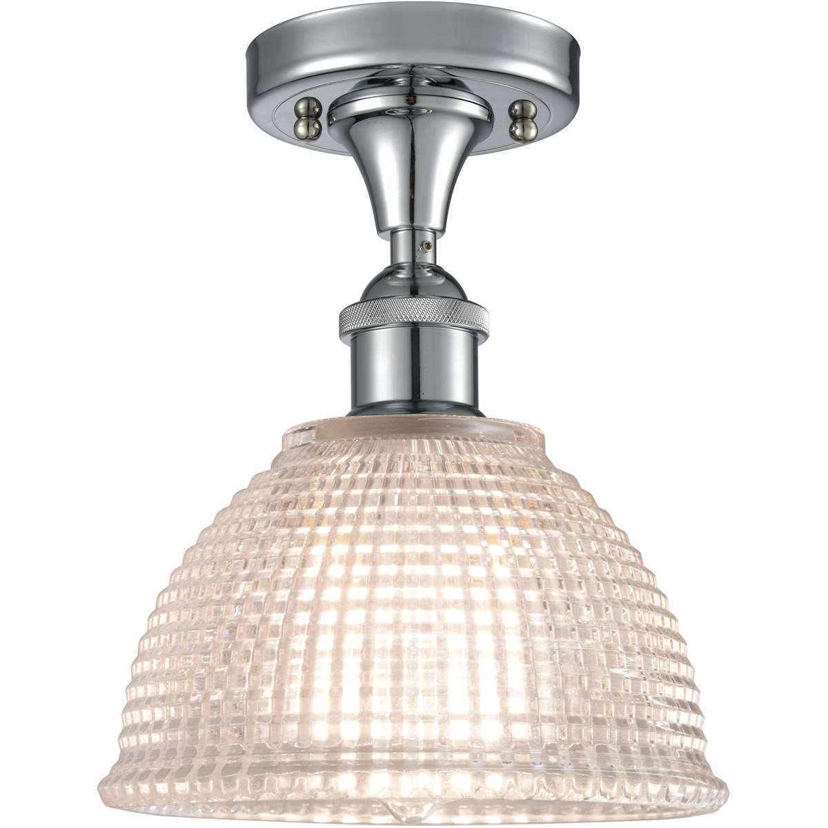 Ballston Arietta 1 Light 8 inch Polished Chrome Semi-Flush Mount Ceiling Light, Ballston