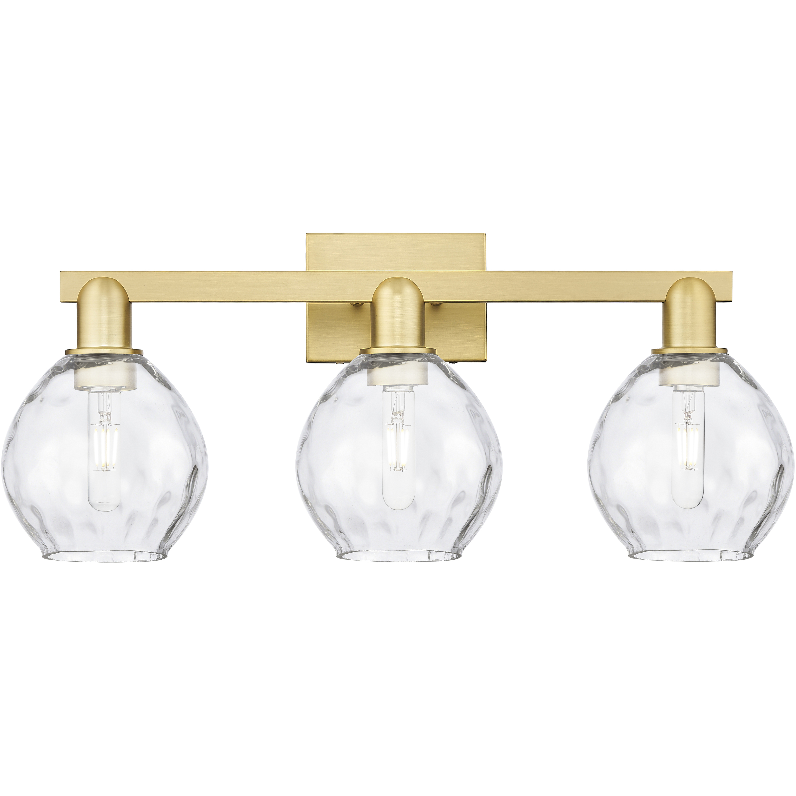 Arcadia Waverly 3 Light 25 inch Satin Gold Bath Vanity Light Wall Light