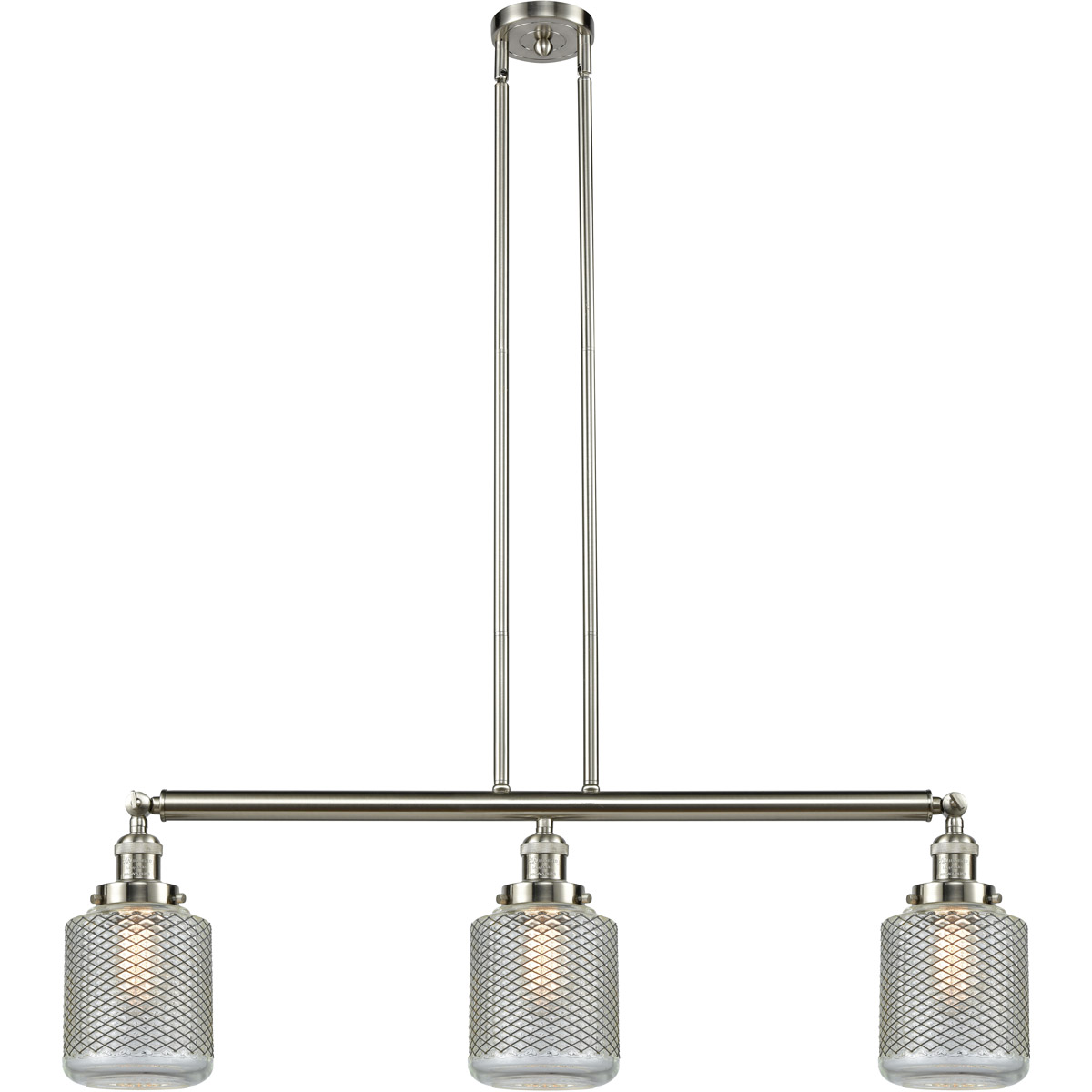 Franklin Restoration Stanton 3 Light 38.5 inch Brushed Satin Nickel Island Light Ceiling Light, Franklin Restoration