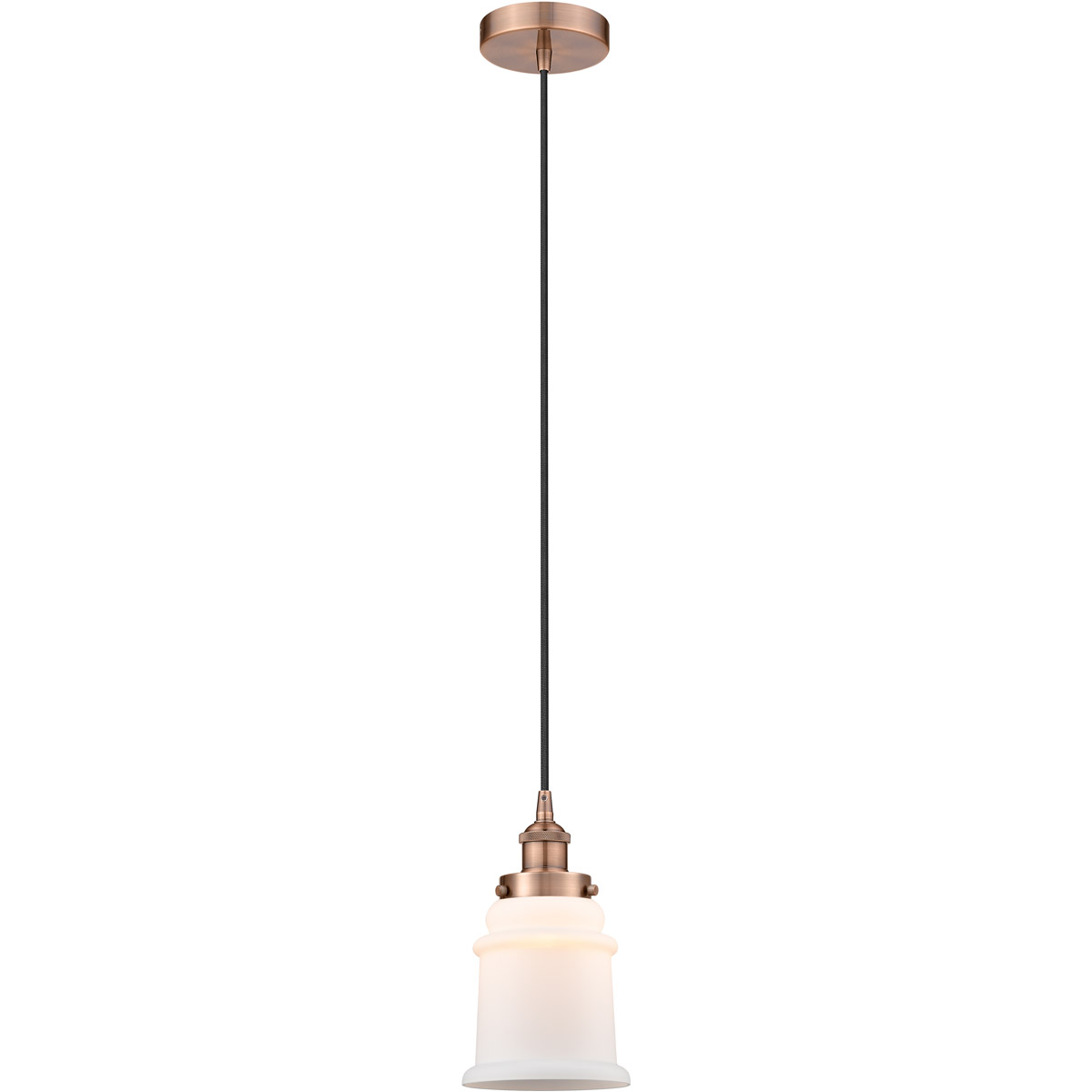 Edison Canton 1 Light 6 inch Antique Copper Mini Pendant Ceiling Light