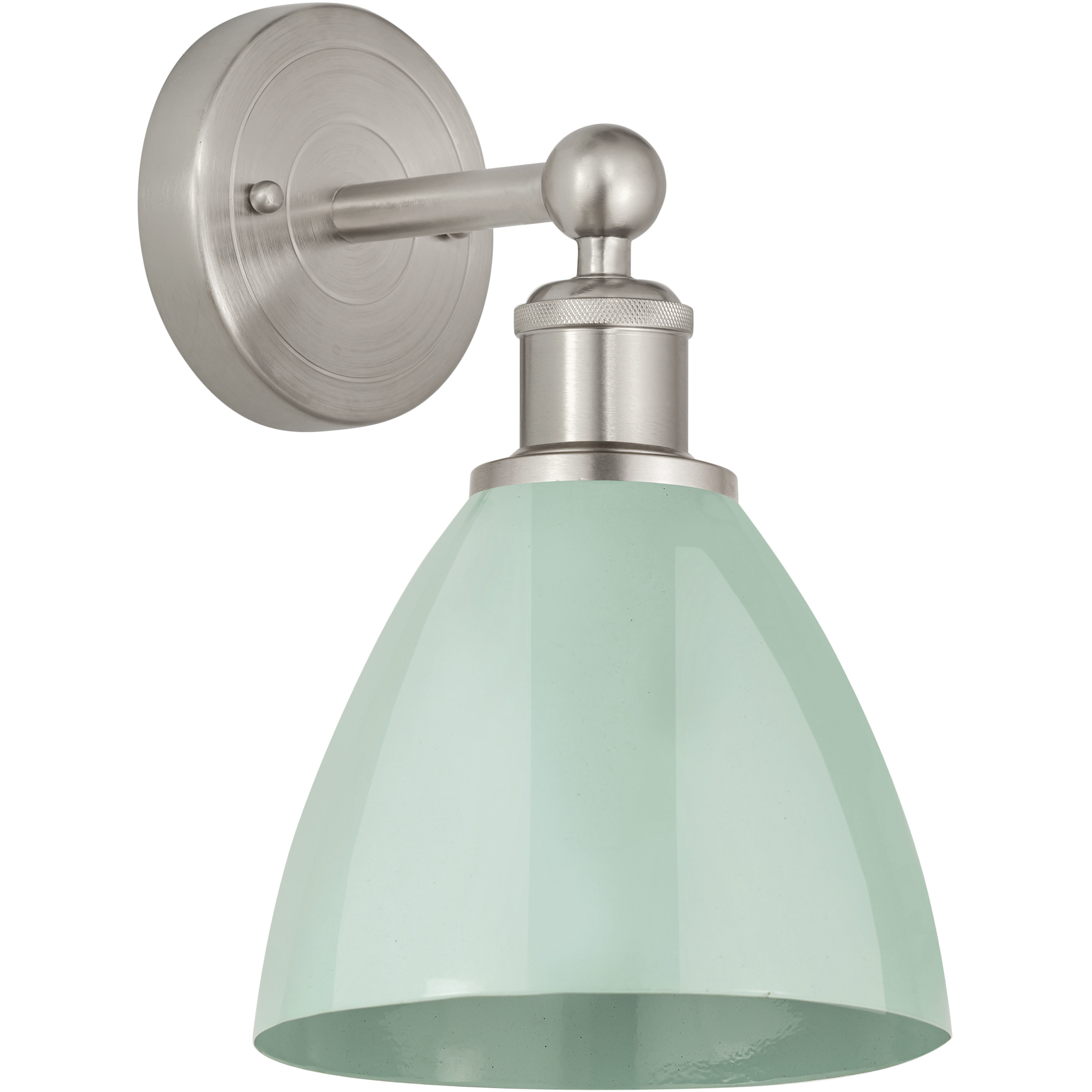 Edison Metal Bristol 1 Light 8 inch Brushed Satin Nickel Sconce Wall Light