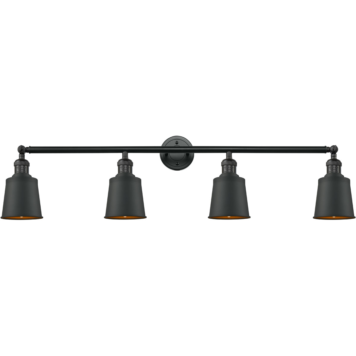 Franklin Restoration Addison 4 Light 42 inch Brushed Brass Bath Vanity Light Wall Light, Franklin Restoration