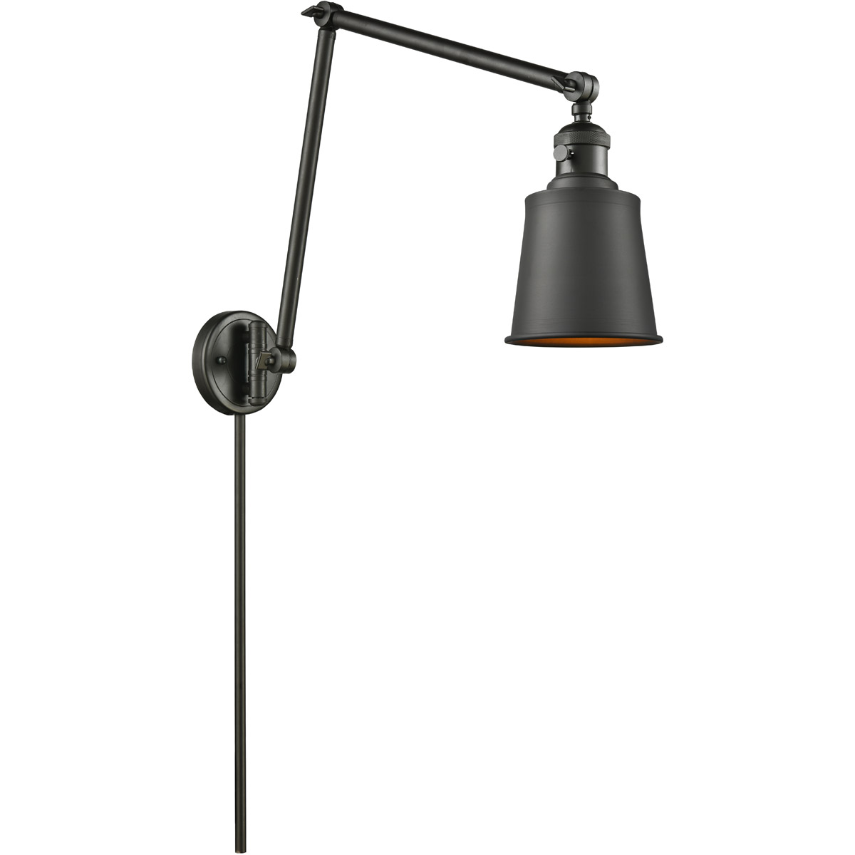 Addison 30 inch 60.00 watt Oil Rubbed Bronze Swing Arm Wall Light, Franklin Restoration