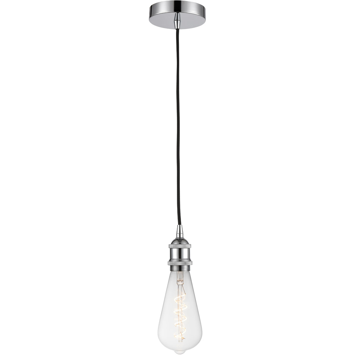 Ballston Edison LED 3.75 inch Polished Chrome Mini Pendant Ceiling Light, Ballston