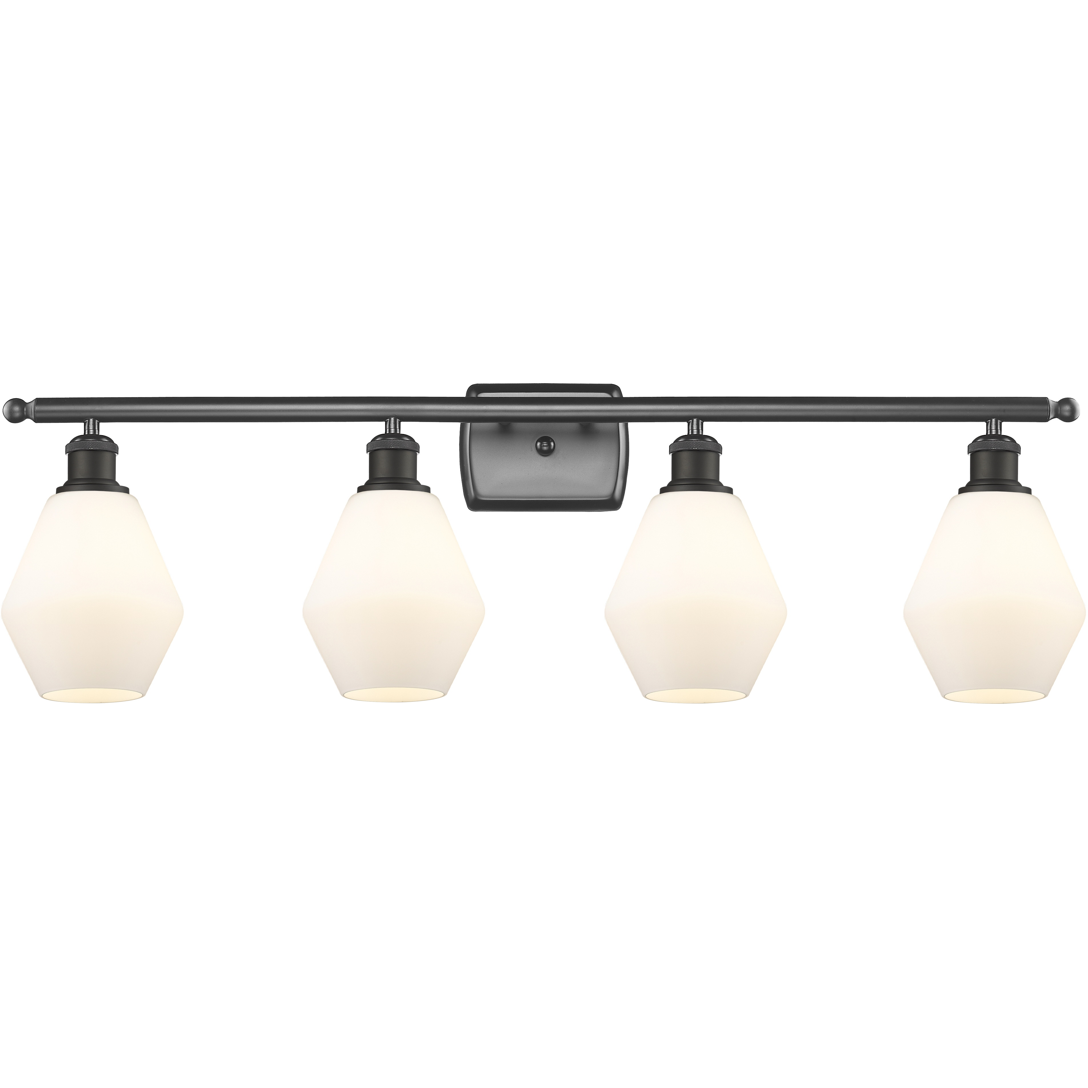 Ballston Cindyrella 4 Light 36 inch Oil Rubbed Bronze Bath Vanity Light Wall Light in Incandescent, Matte White Glass
