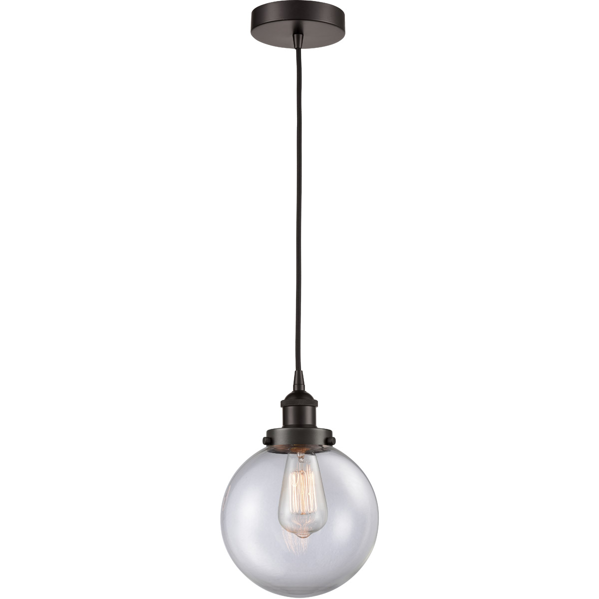 Edison Beacon 1 Light 8 inch Oil Rubbed Bronze Mini Pendant Ceiling Light