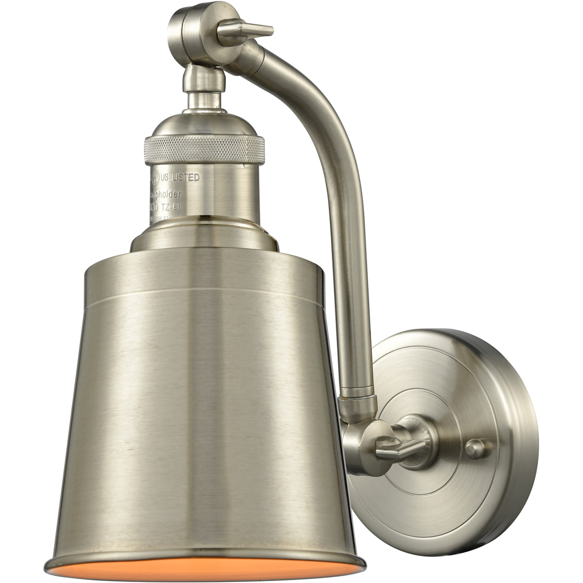 Franklin Restoration Addison 1 Light 5 inch Brushed Satin Nickel Sconce Wall Light, Franklin Restoration