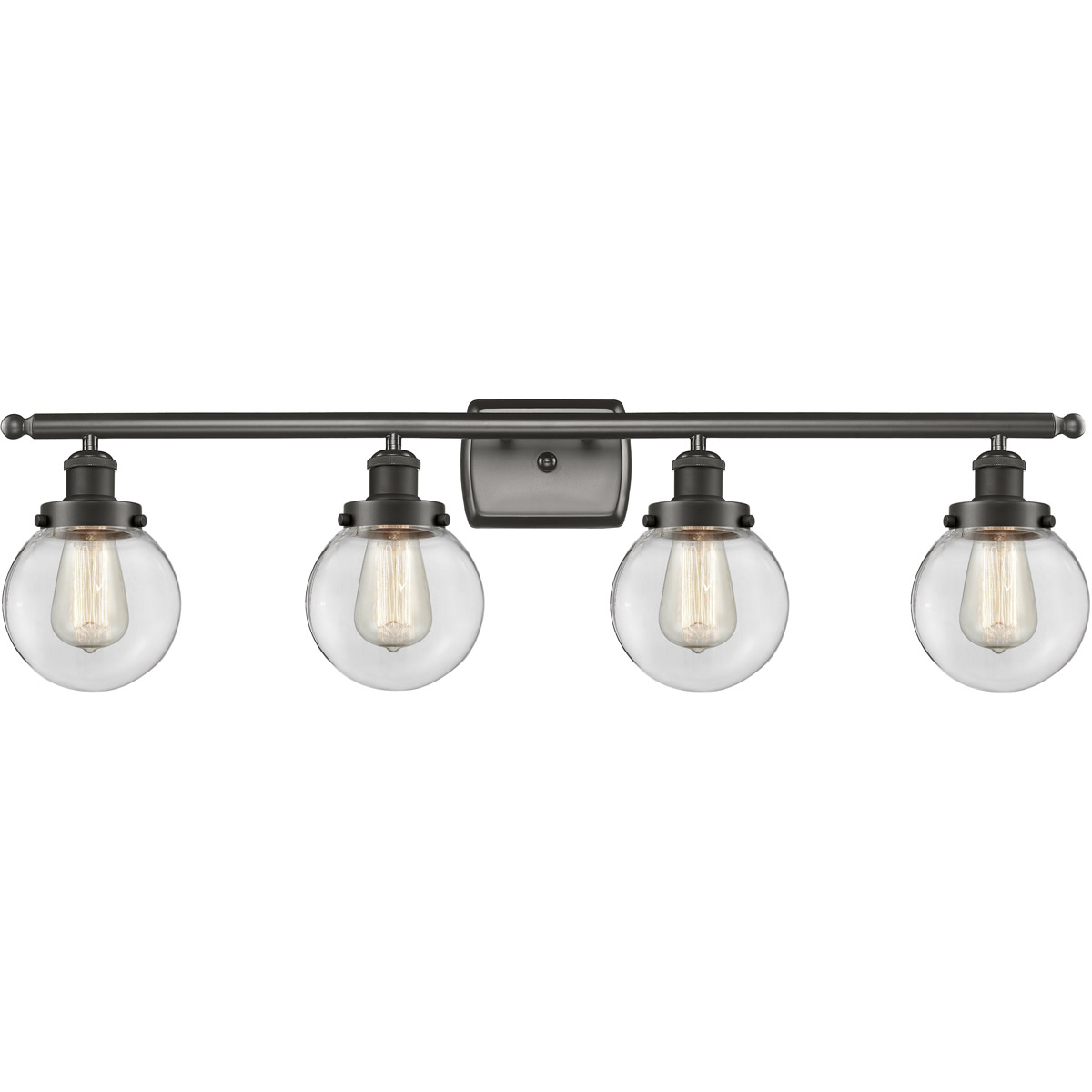 Ballston Beacon LED 36 inch Oil Rubbed Bronze Bath Vanity Light Wall Light in Clear Glass, Ballston